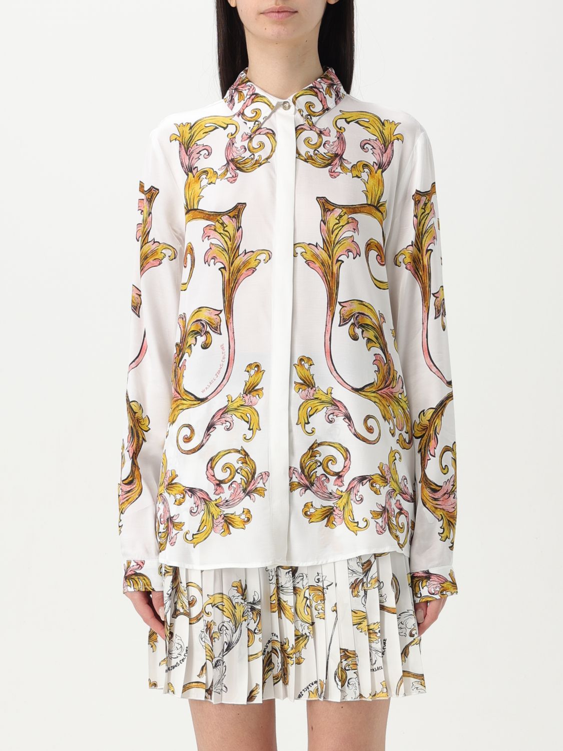 Shop Versace Jeans Couture Shirt Woman Color White
