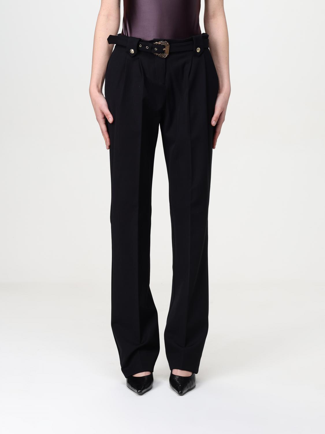 Versace Jeans Couture Pants Woman Color Black In Black
