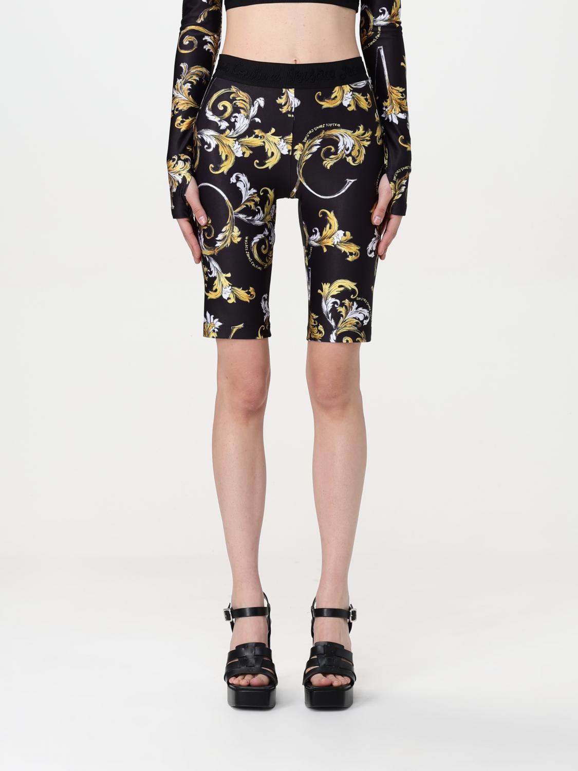 Versace Jeans Couture Short Leggings In Black