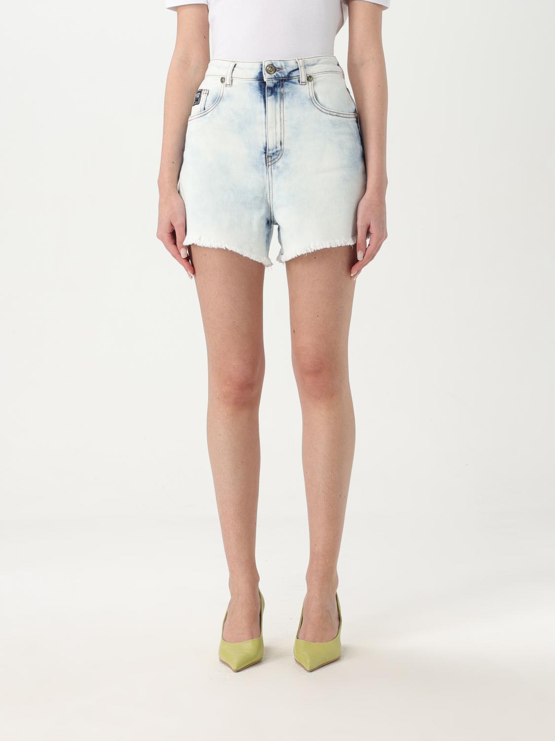 Versace Jeans Couture Pants Woman Color Blue In Blue
