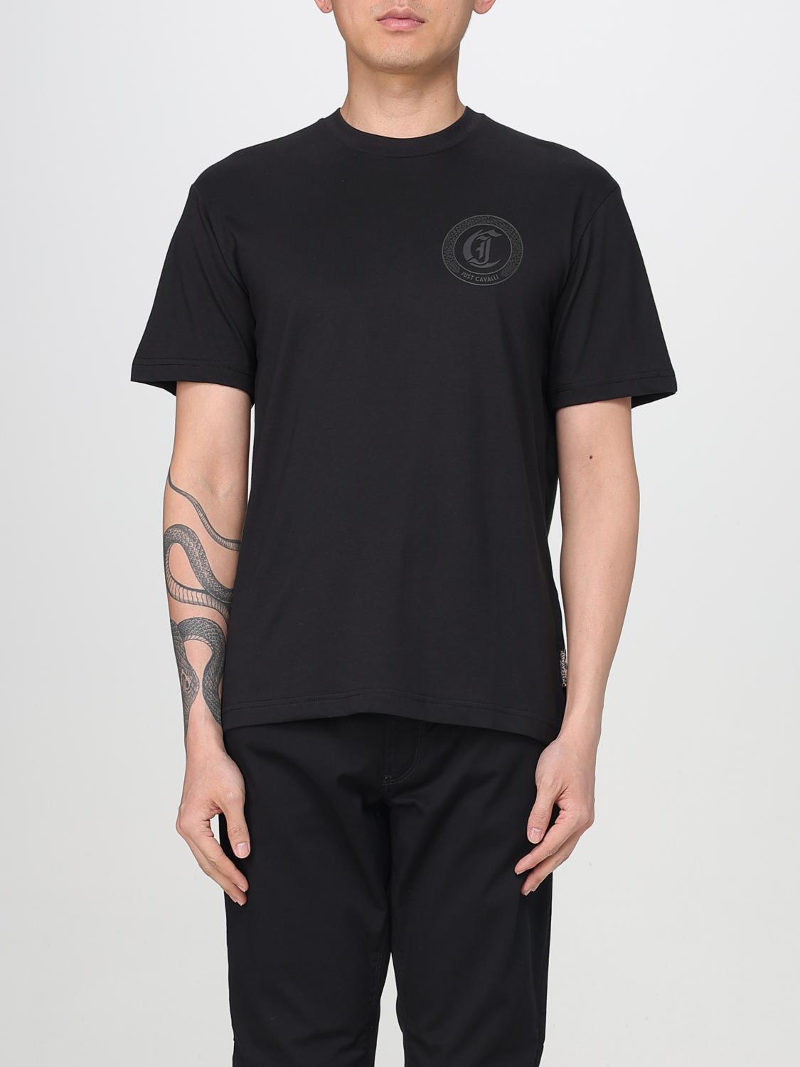 JUST CAVALLI T-SHIRT JUST CAVALLI MEN COLOR BLACK G77398002