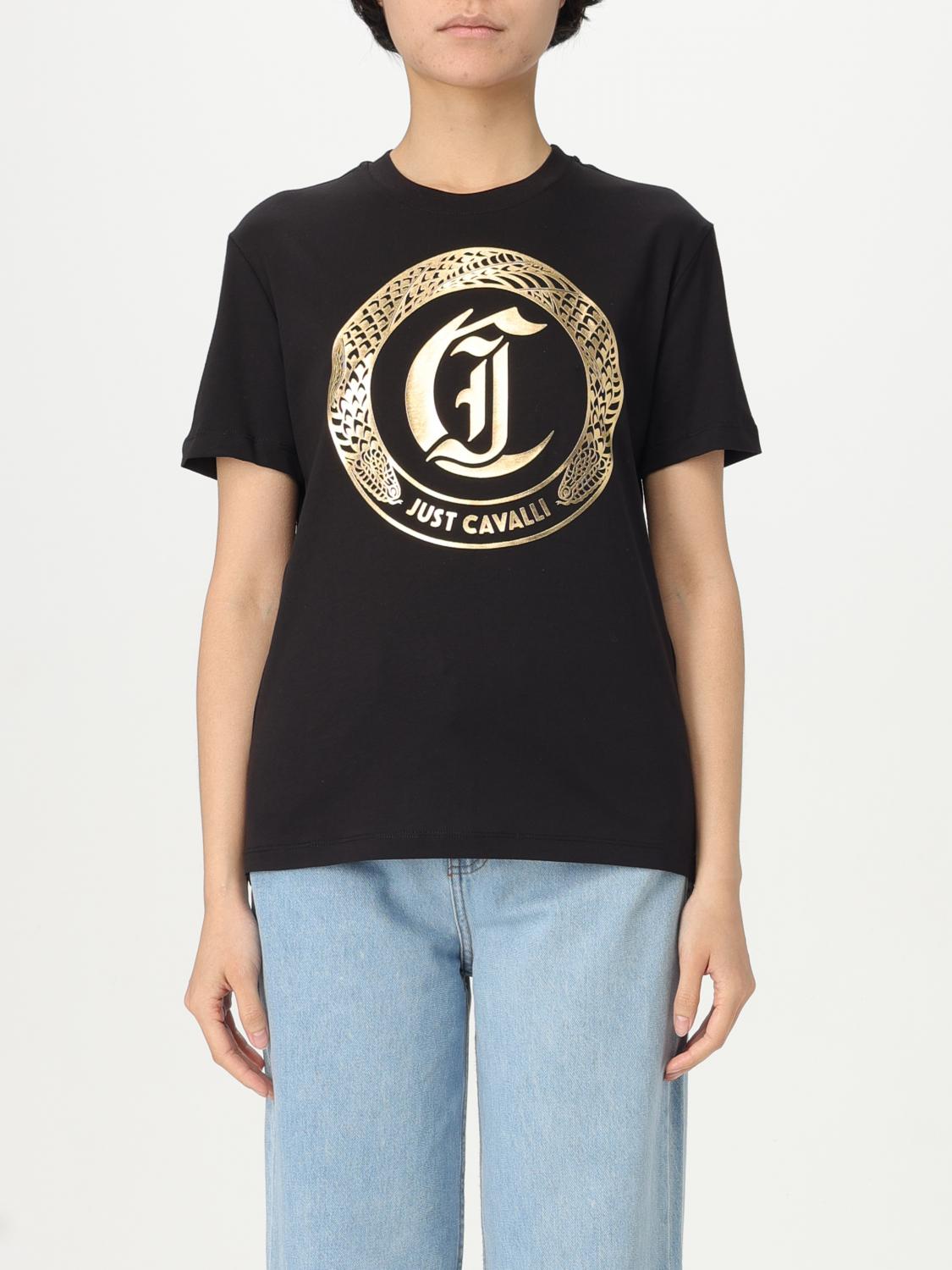 JUST CAVALLI T-SHIRT JUST CAVALLI WOMAN COLOR BLACK G77406002