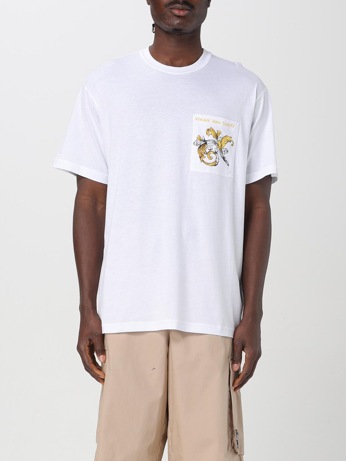 Versace Jeans Couture White Cotton T-shirt In White