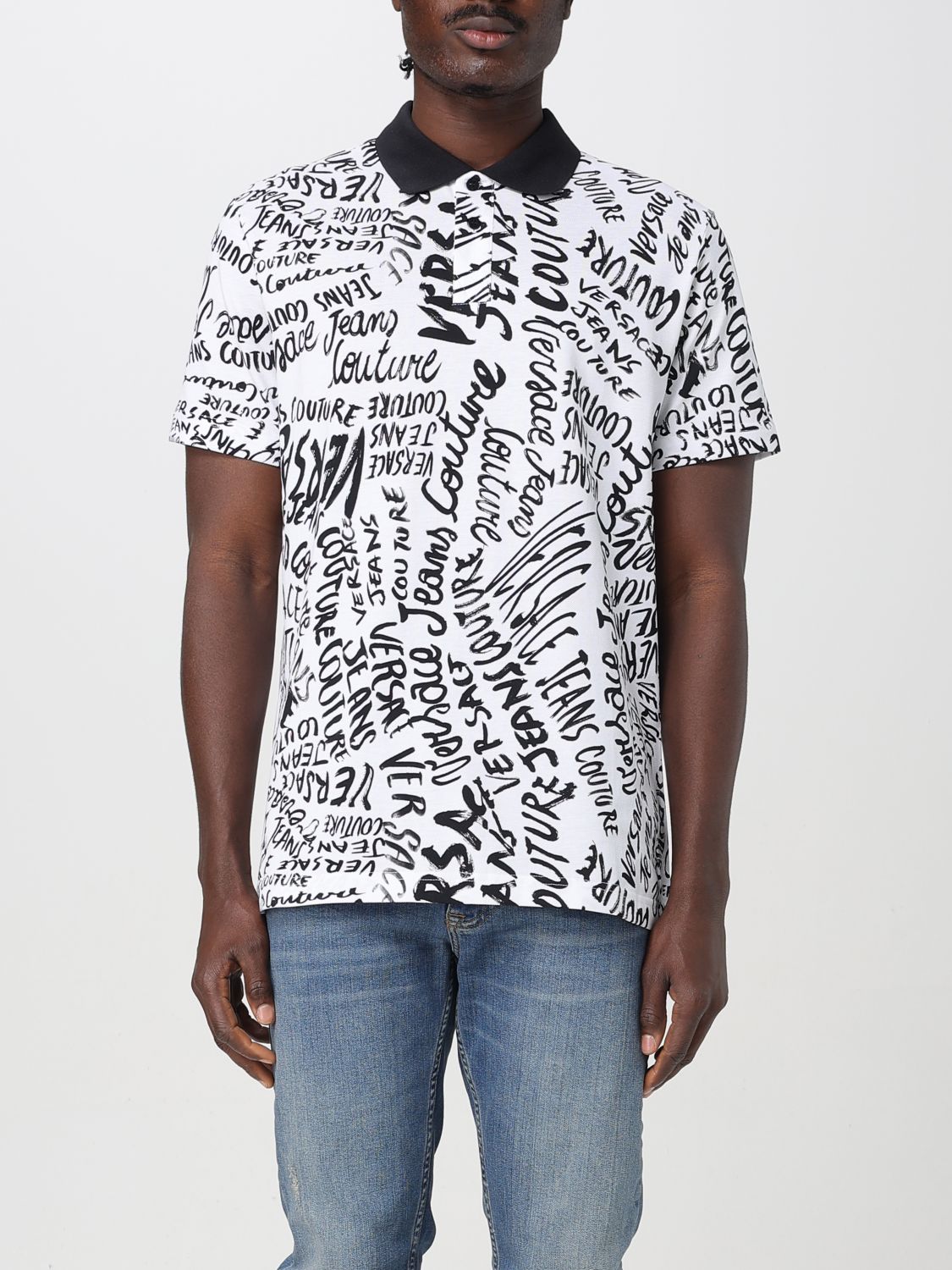 VERSACE JEANS COUTURE POLO SHIRT VERSACE JEANS COUTURE MEN COLOR WHITE G77416001