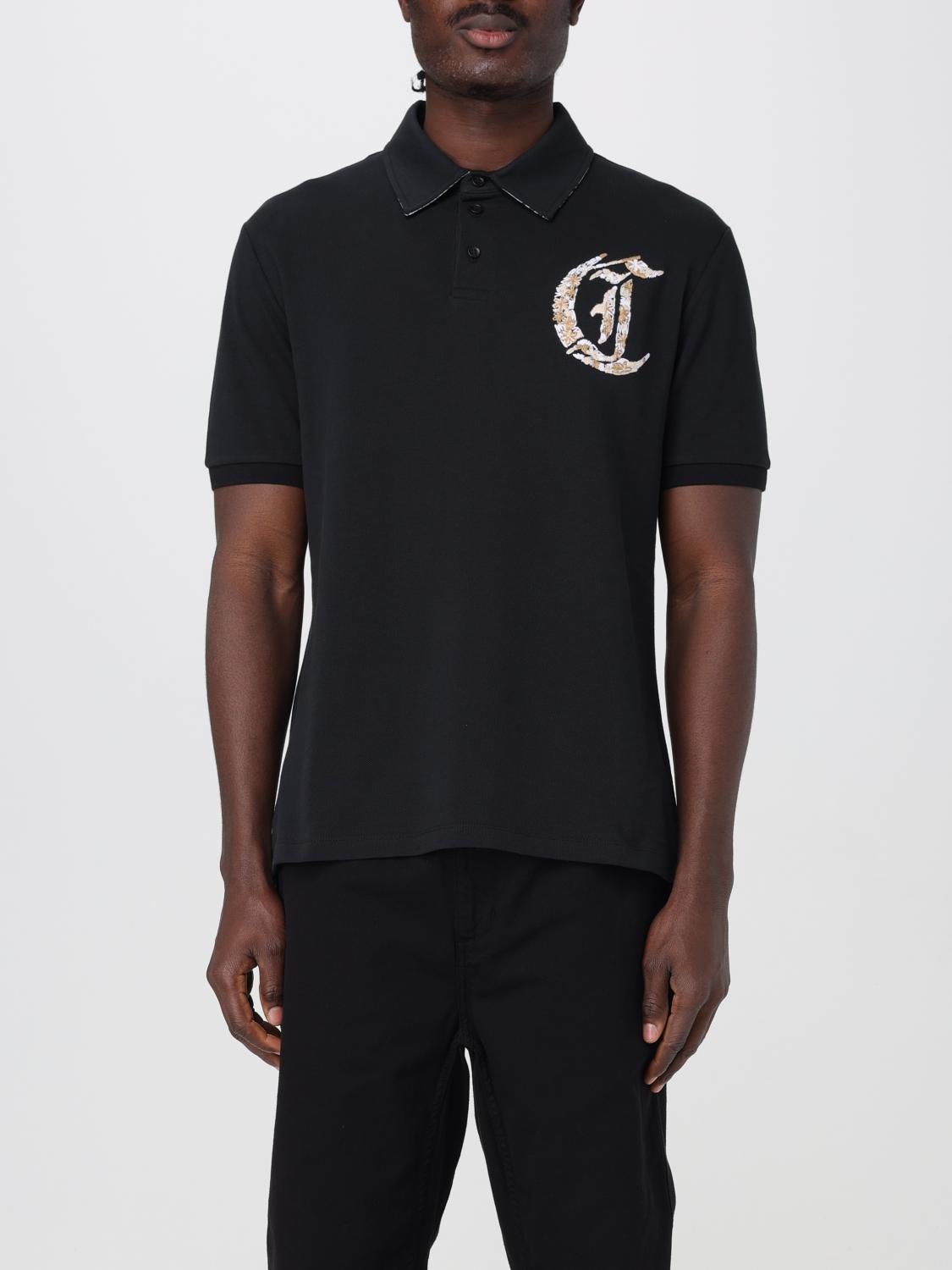 Just Cavalli Mens Polo Shirt In Black