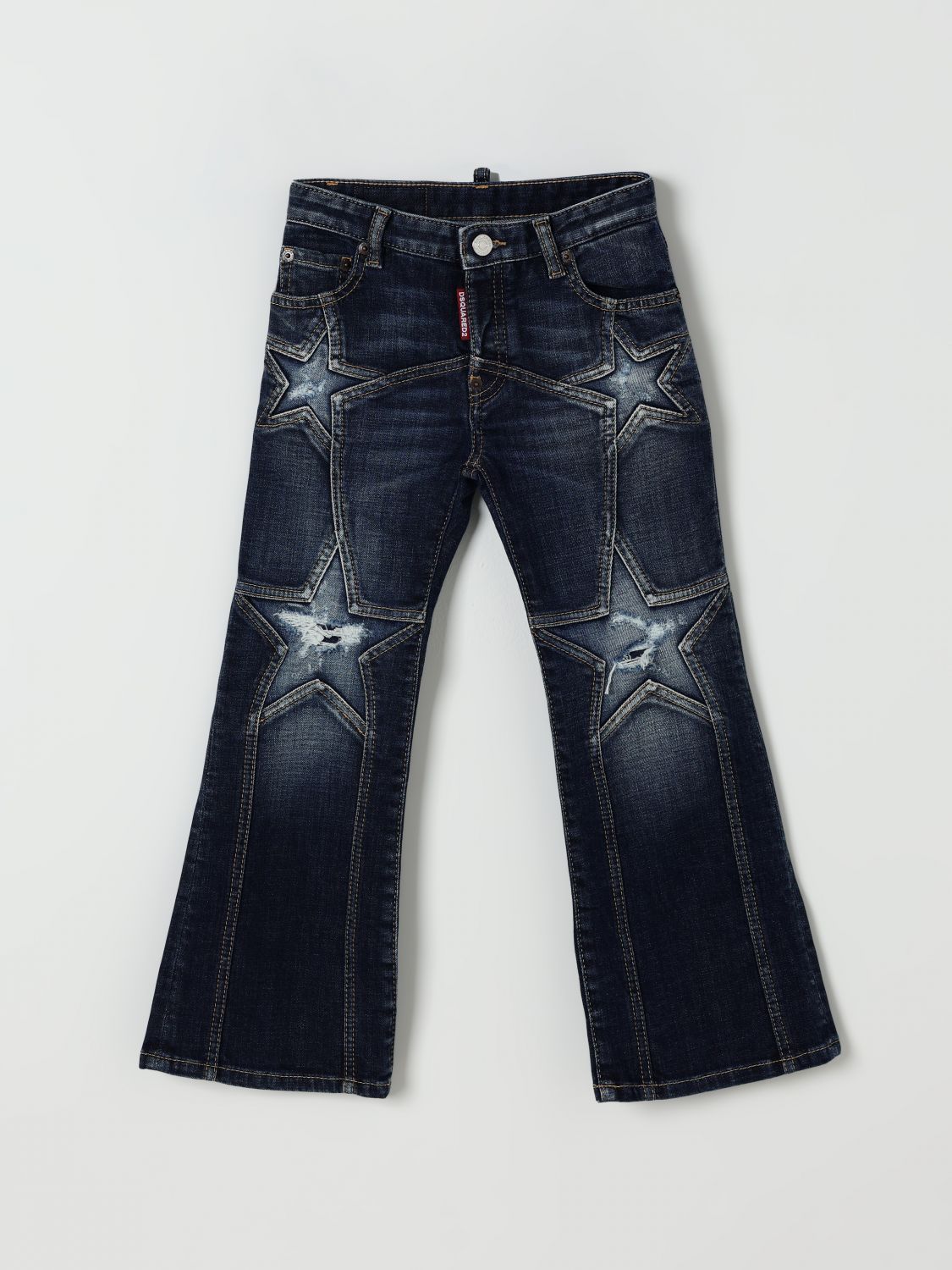 Dsquared2 Pants Kids Color White In Blue