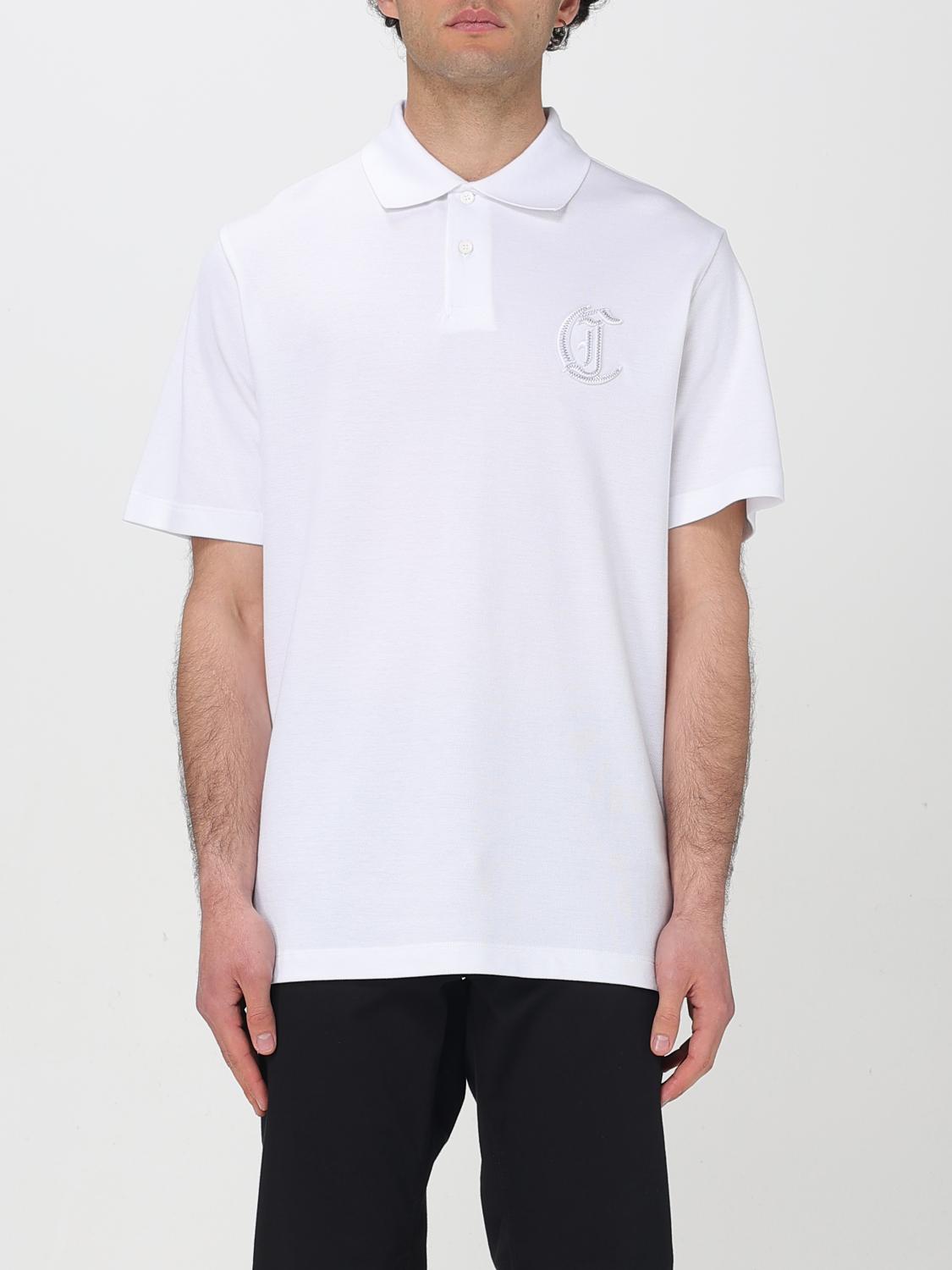 Just Cavalli Logo-embroidered Polo Shirt In White