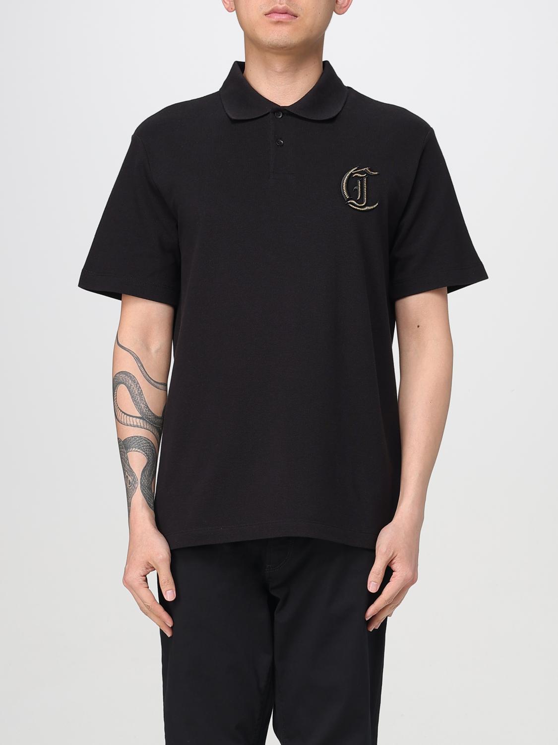 Just Cavalli Polo Shirt  Men Color Black In Black