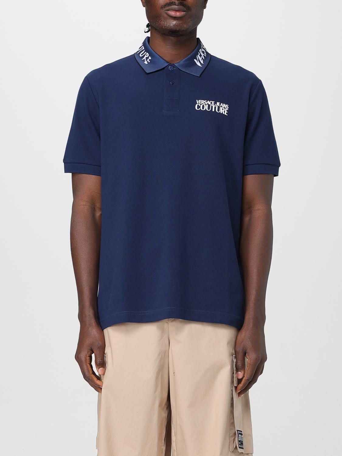 Polo Shirt Versace Jeans Couture Men Color Blue