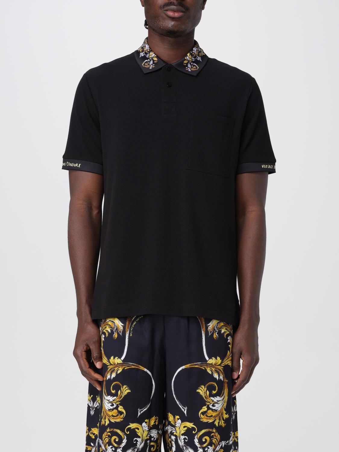 VERSACE JEANS COUTURE POLO SHIRT VERSACE JEANS COUTURE MEN COLOR BLACK G77459002