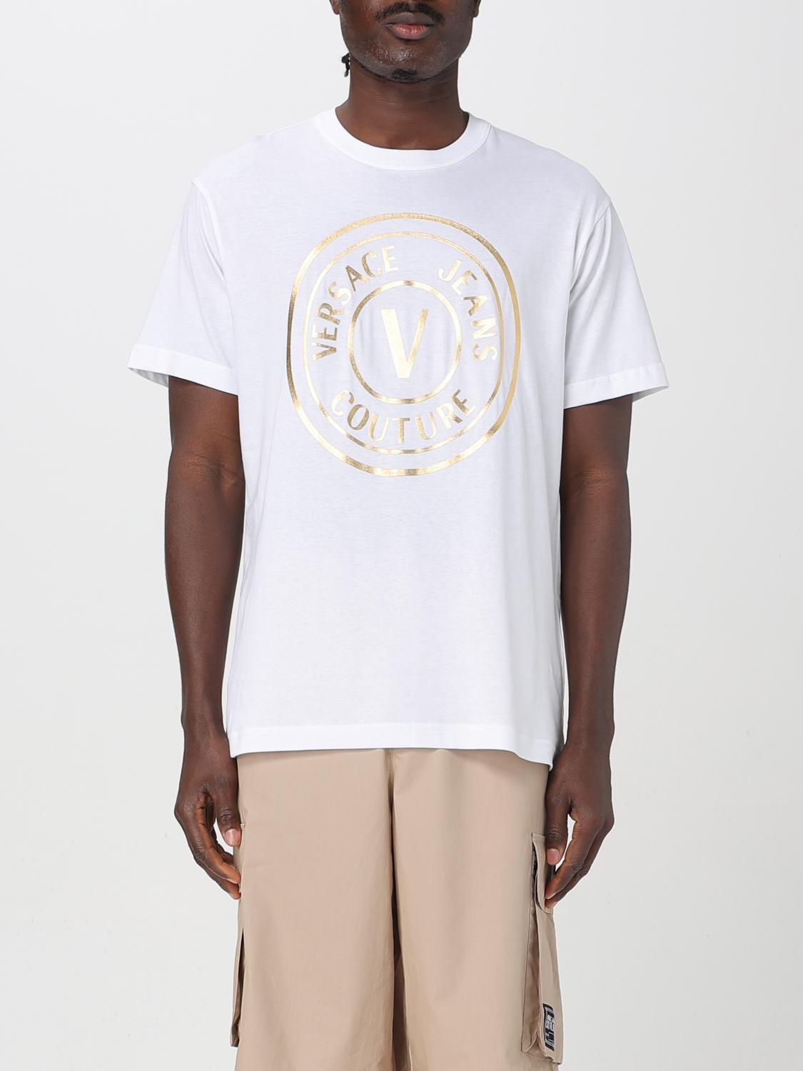Versace Jeans Couture Logo-print Cotton T-shirt In White