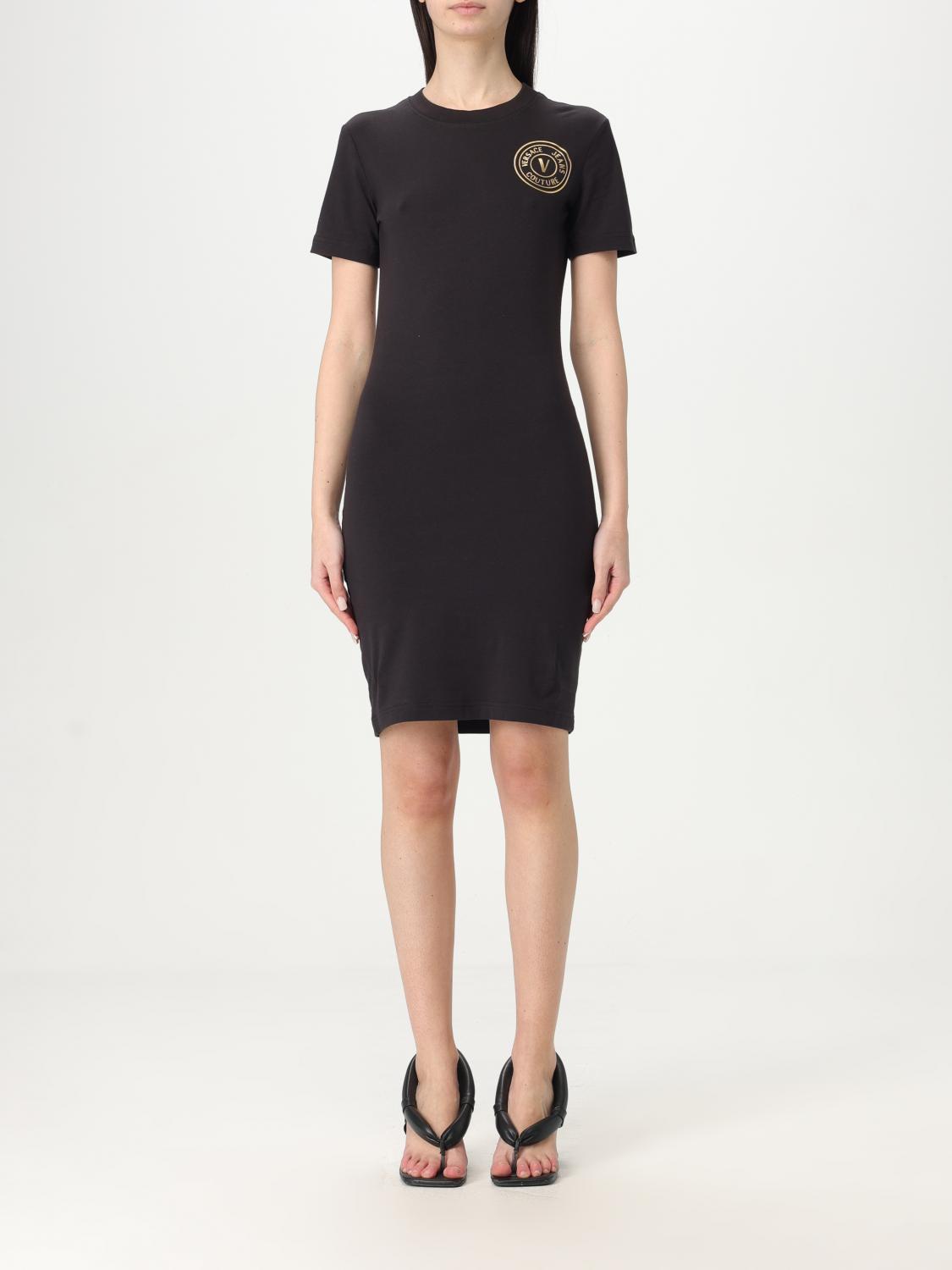 Versace Jeans Couture Dress Woman Color Black In Black