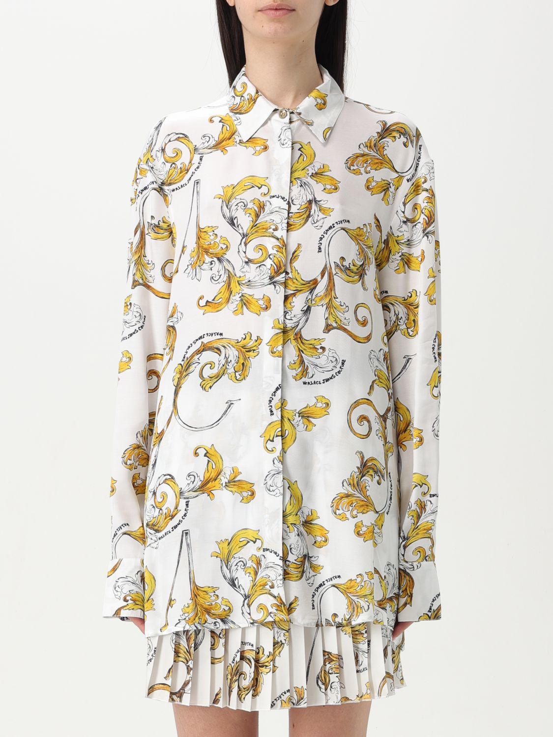 Shop Versace Jeans Couture Shirt Woman Color White