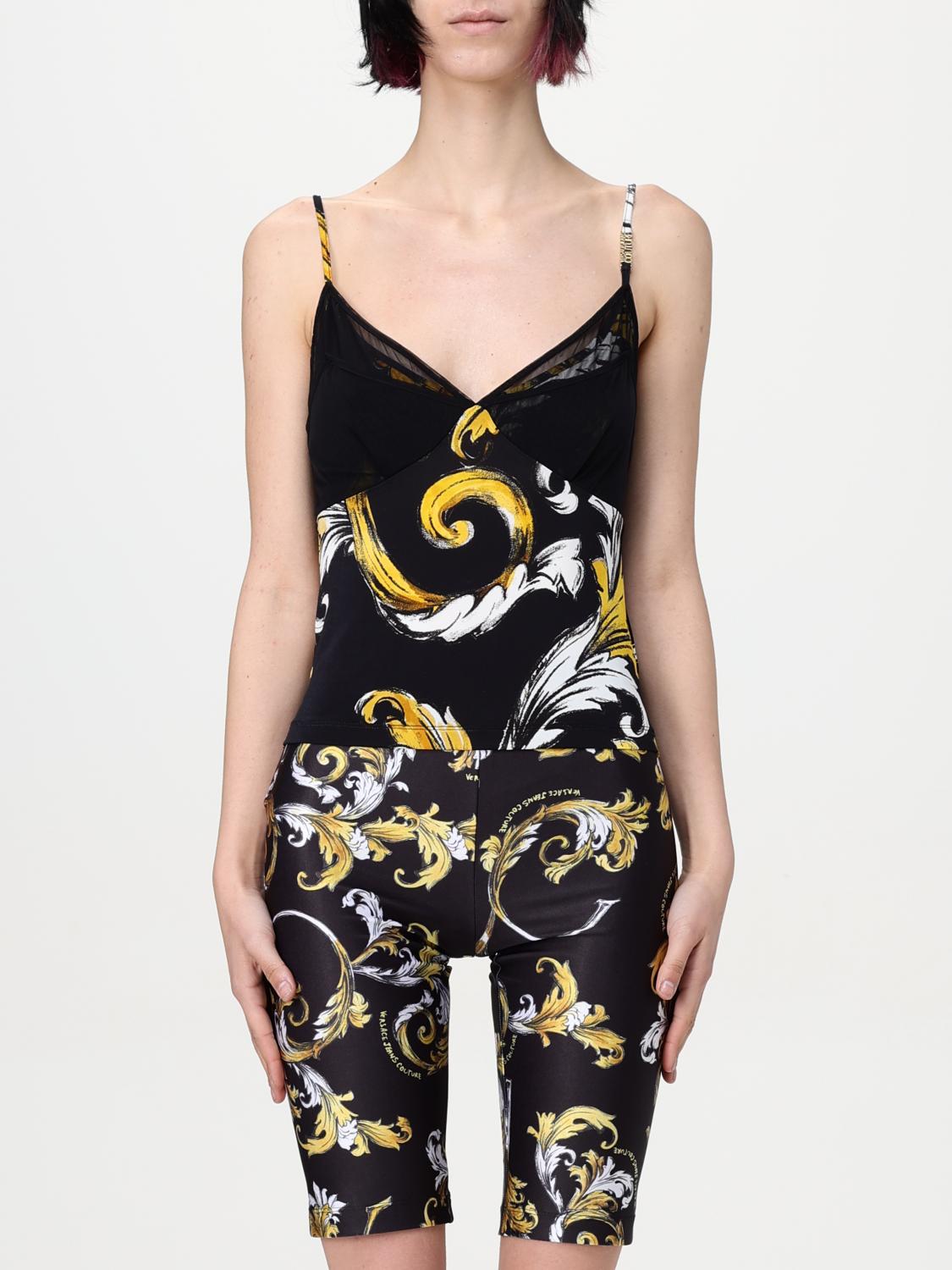 Versace Jeans Couture Top Woman Color Black In Black