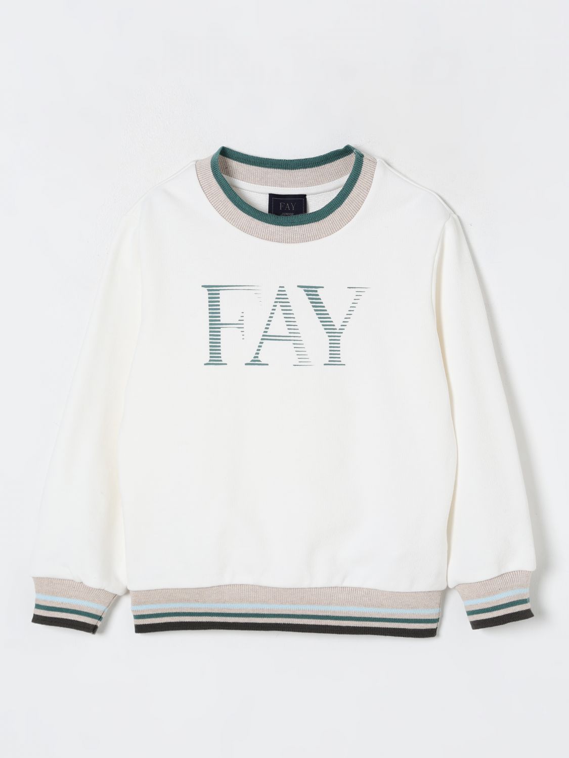 Fay Junior Sweater Kids Color Yellow Cream In Yellow Cream