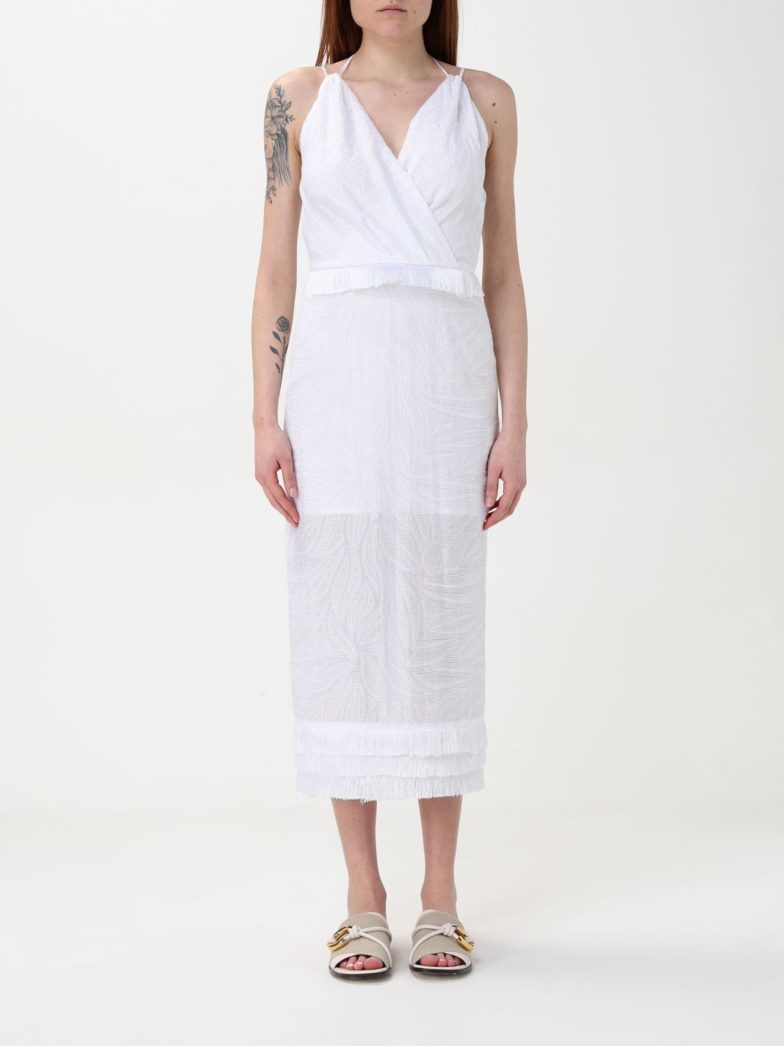 Shop Simona Corsellini Dress Woman Color White