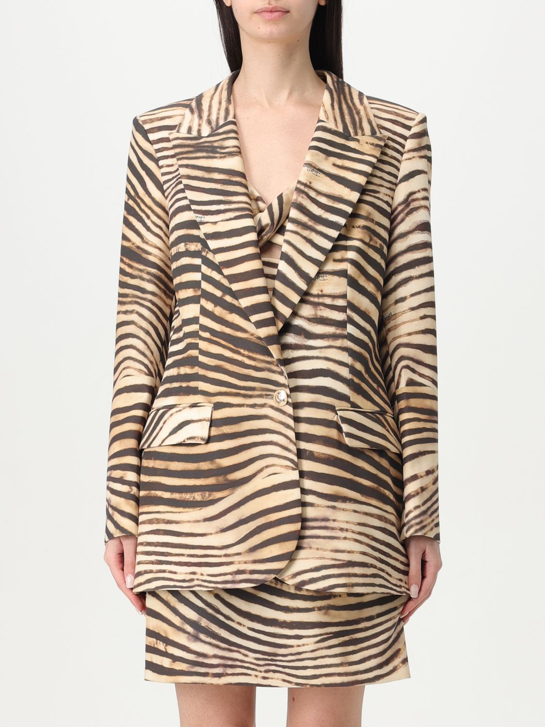 Shop Just Cavalli Blazer  Woman Color Multicolor