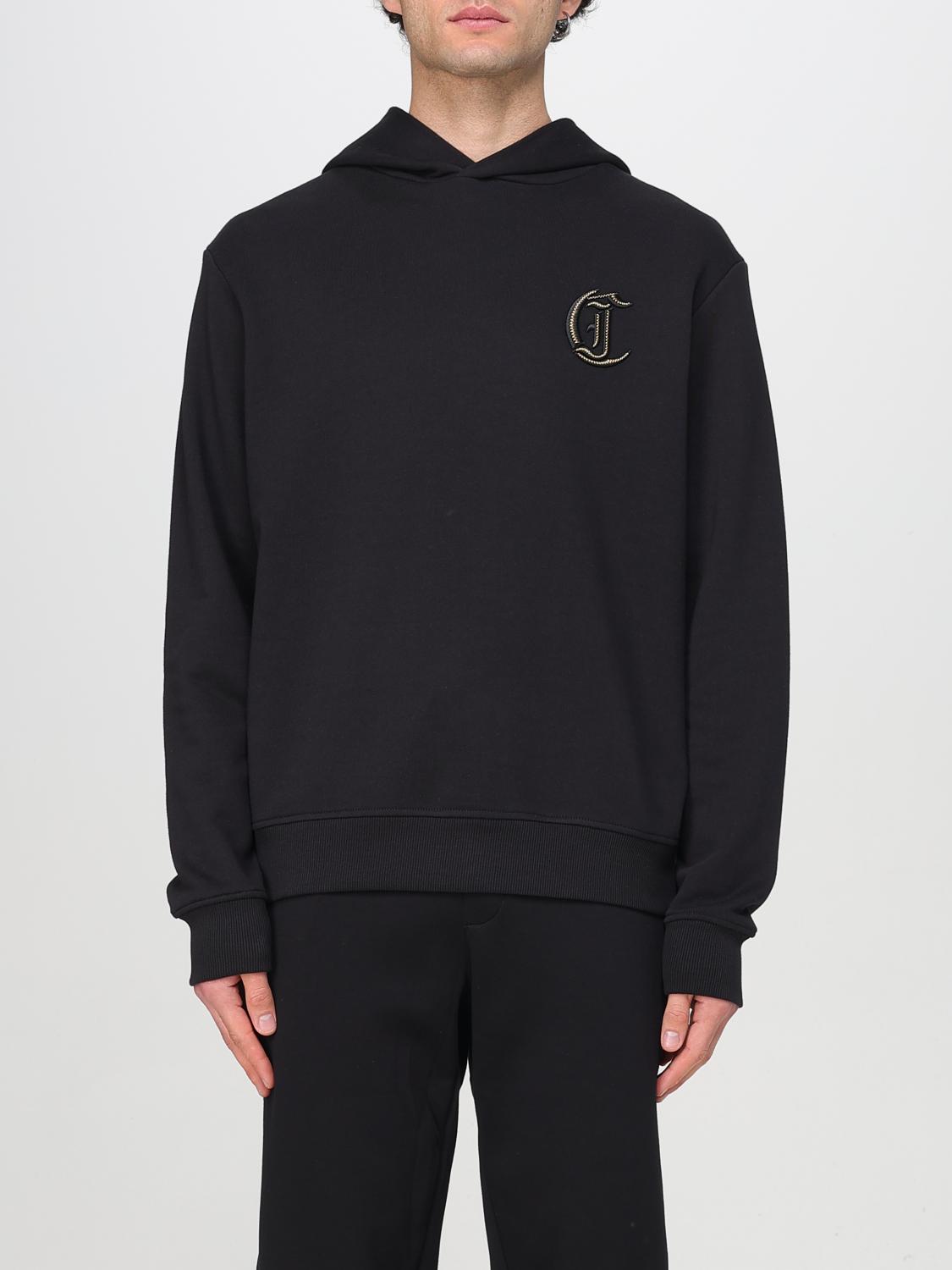 Just Cavalli Logo-patch Hoodie In Black