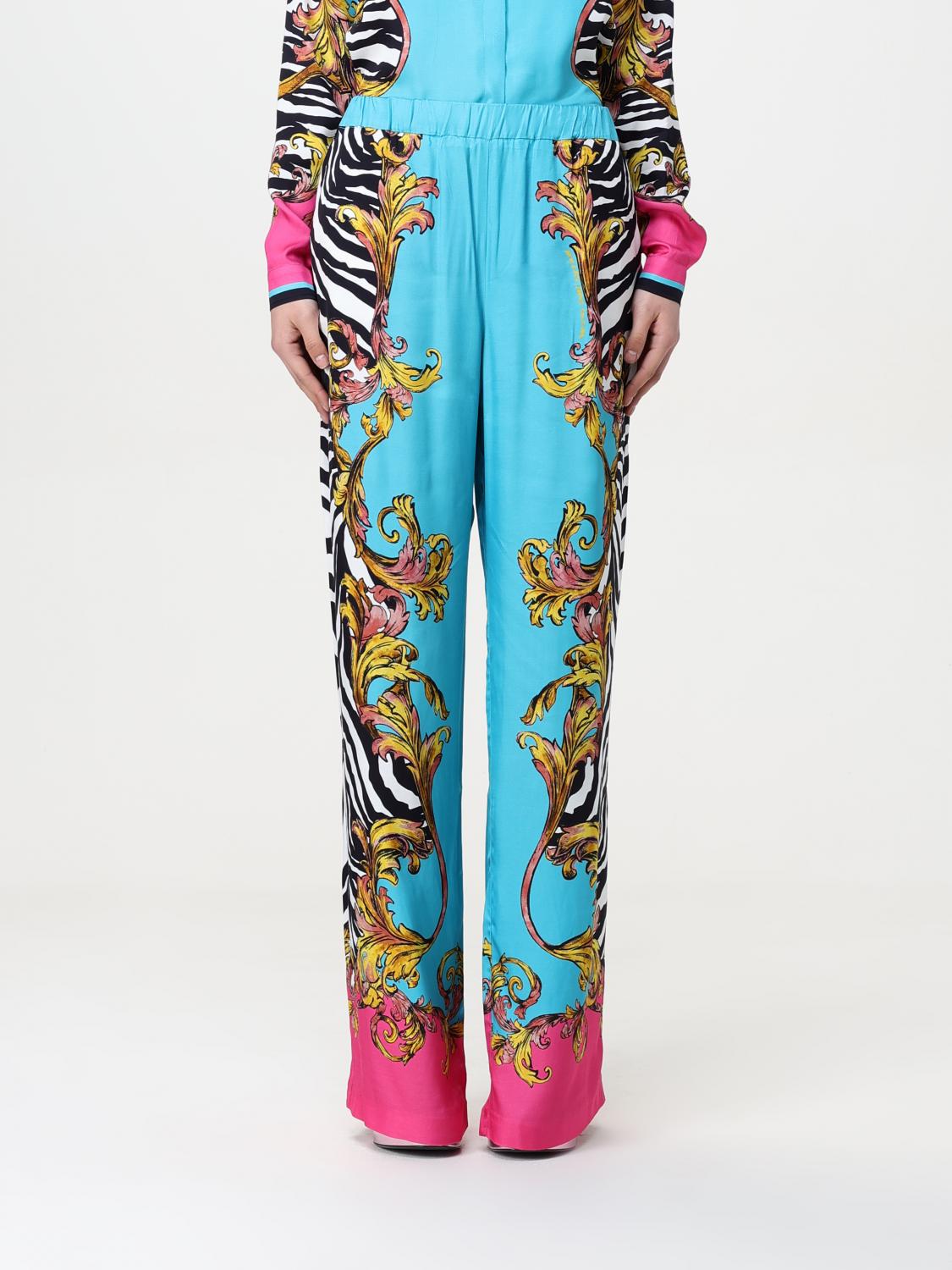 Versace Jeans Couture Pants Woman Color Multicolor In Multicolor