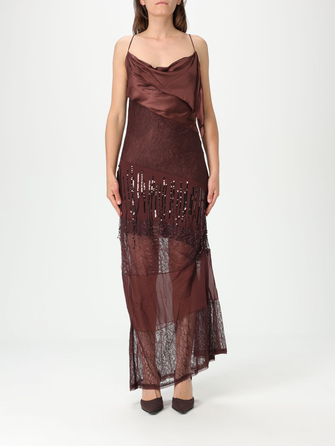 Pinko Dress  Woman Color Brown