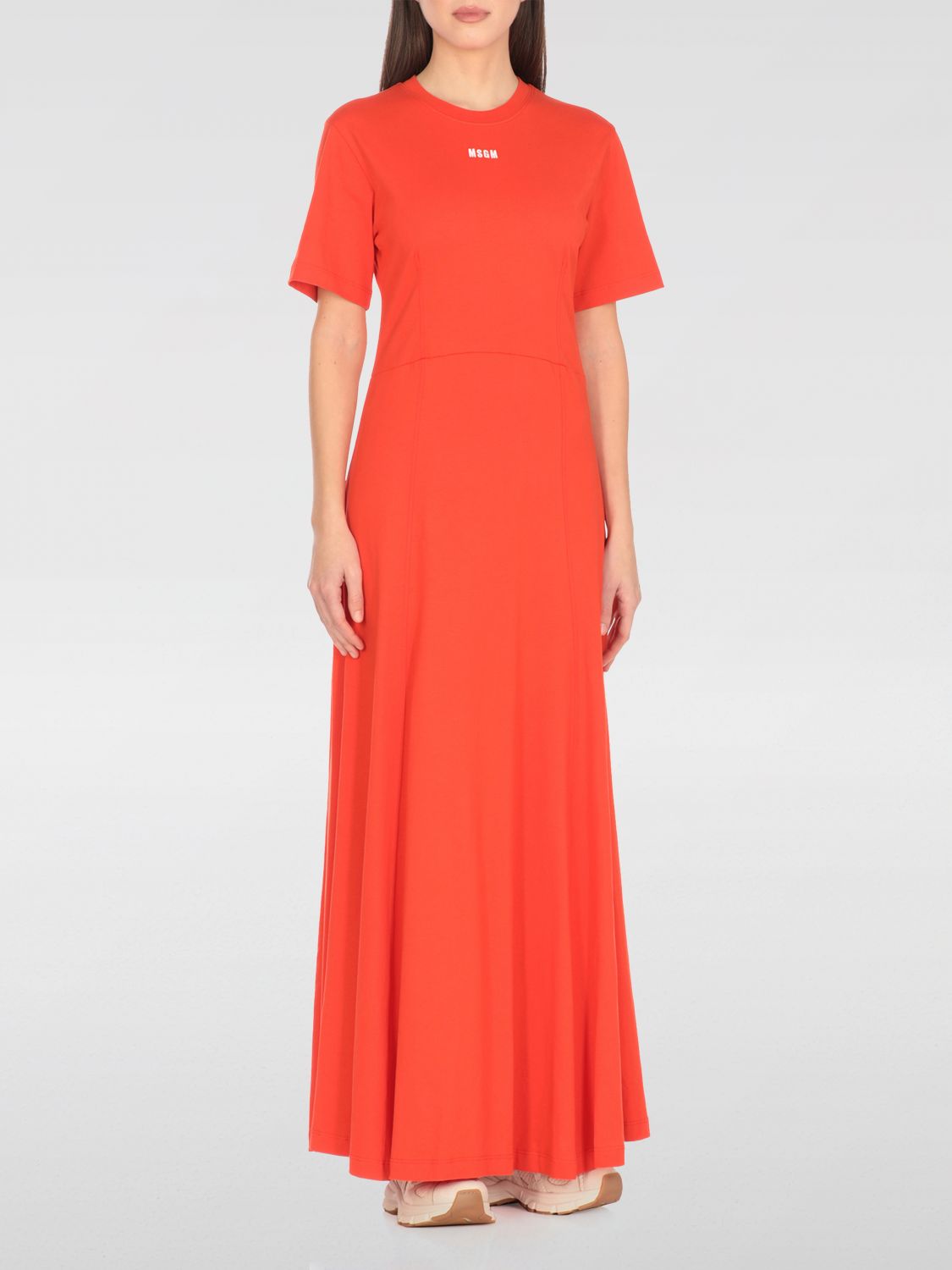 Msgm Logo-print Maxi Dress