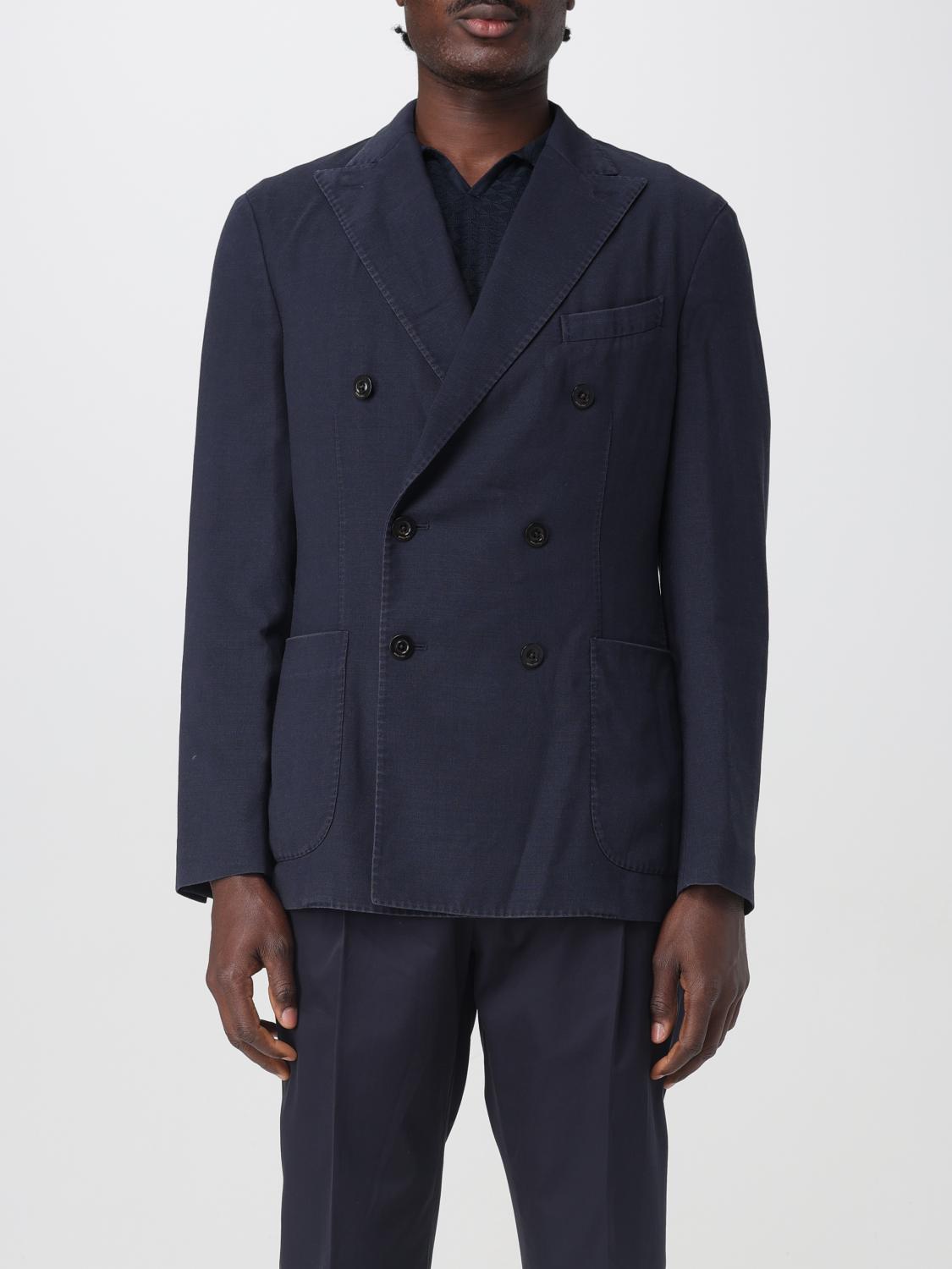 Boglioli Jacket Men Color Blue In Black