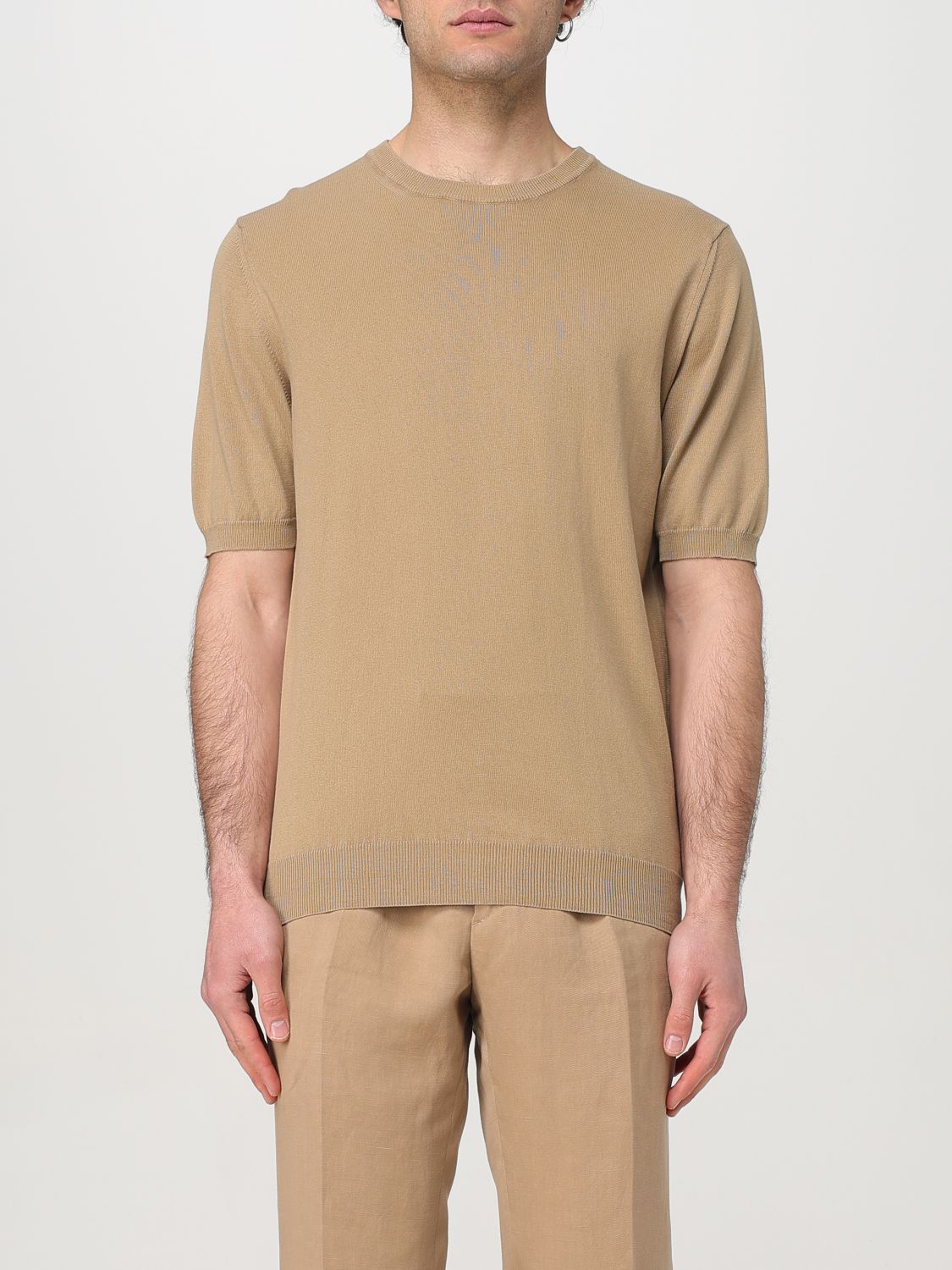 Boglioli Cotton T-shirt In Beige