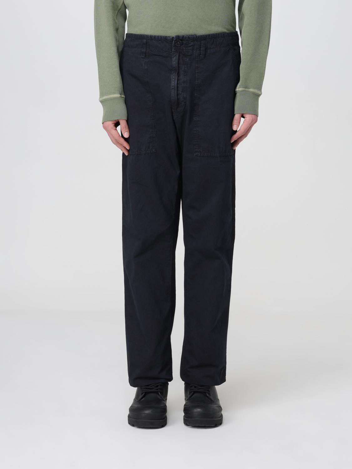 Stone Island Belt-loop Casual Pants In Blue