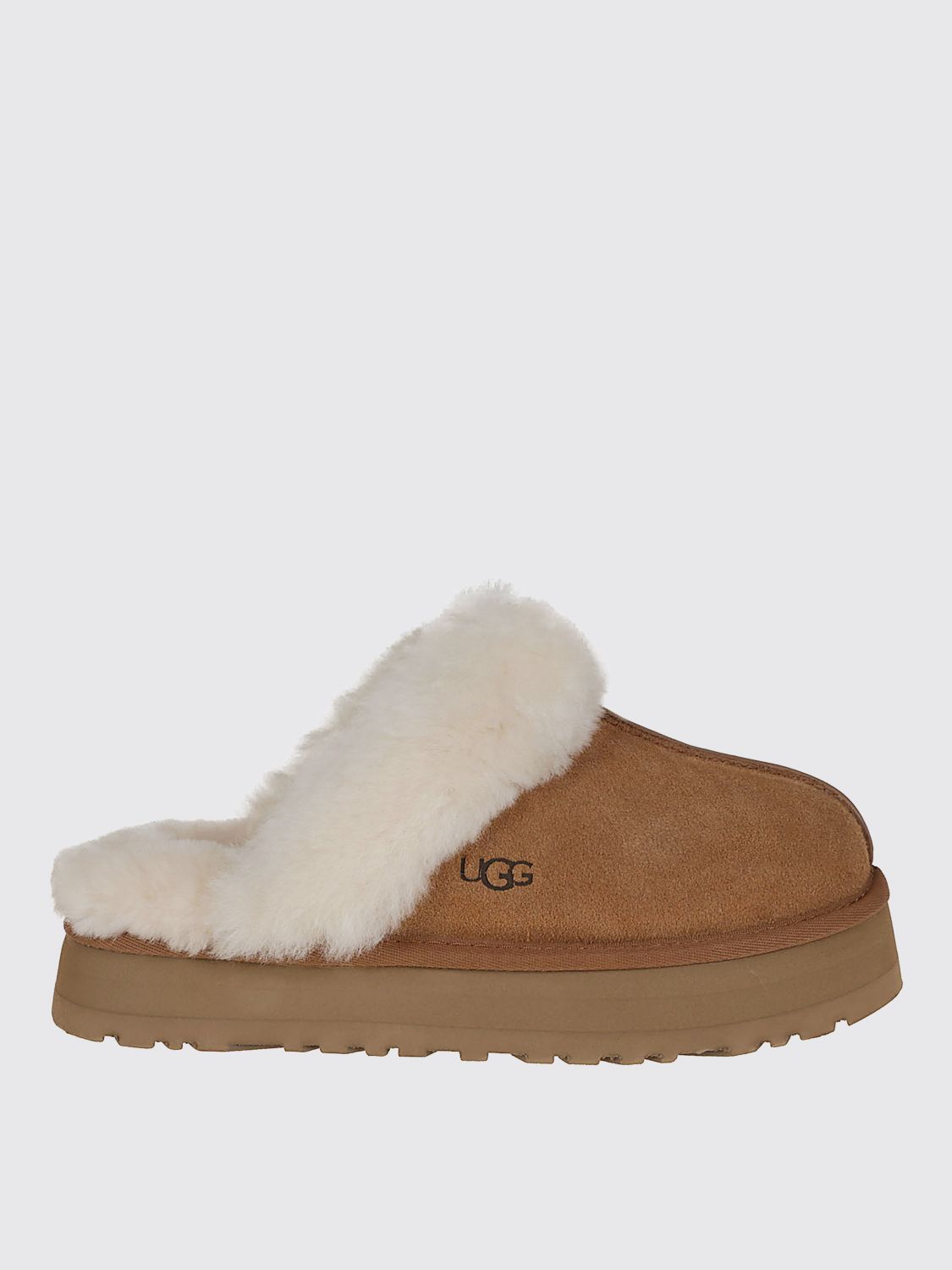 Ugg Disquette Sheepskin And Suede Comfort Slide