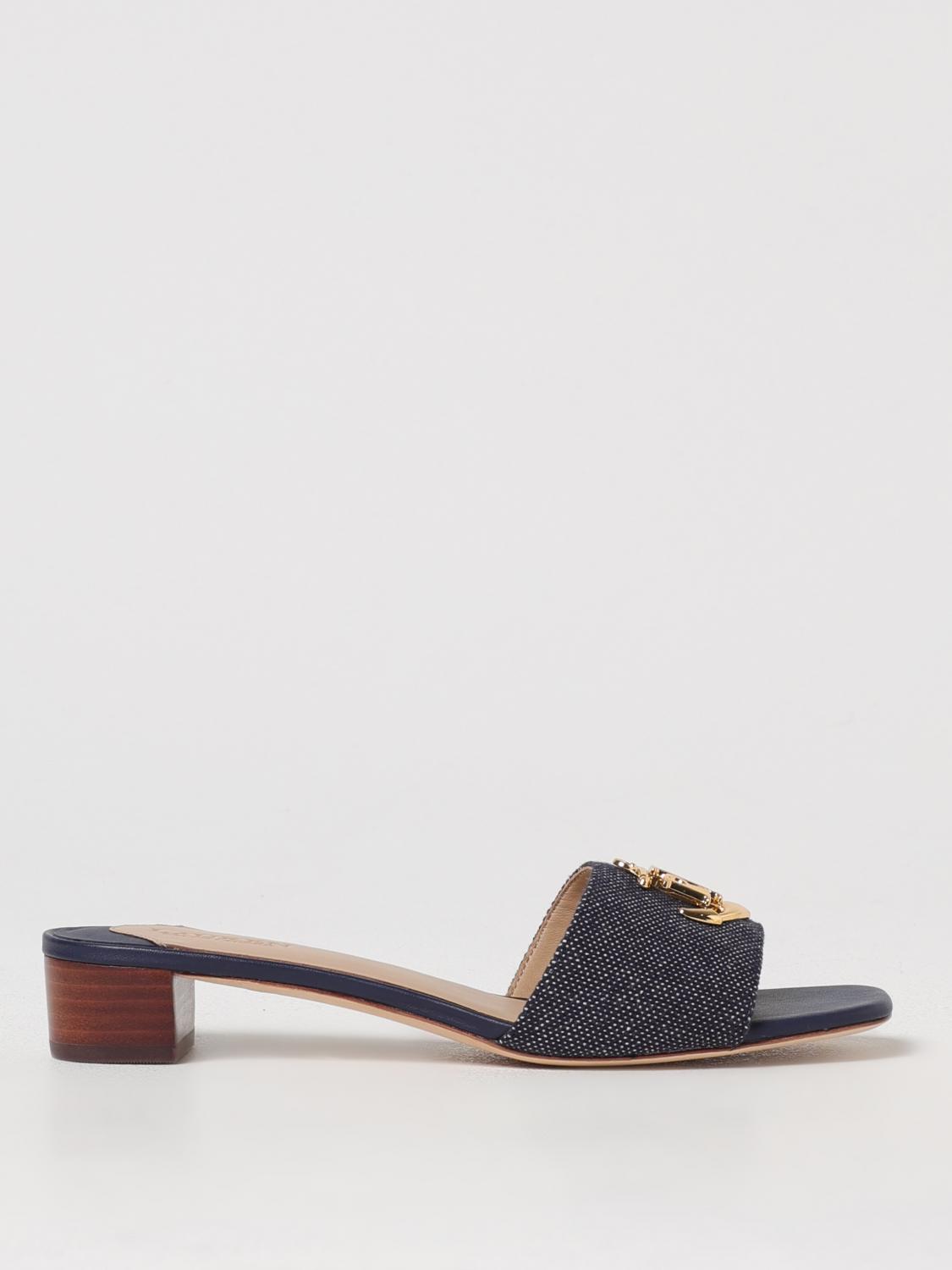 Ralph Lauren Heeled Sandals Lauren Woman Color Blue In Blue