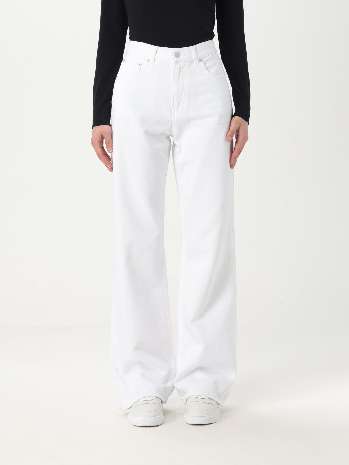 Haikure Korea High Waist Straight Leg Jeans In White