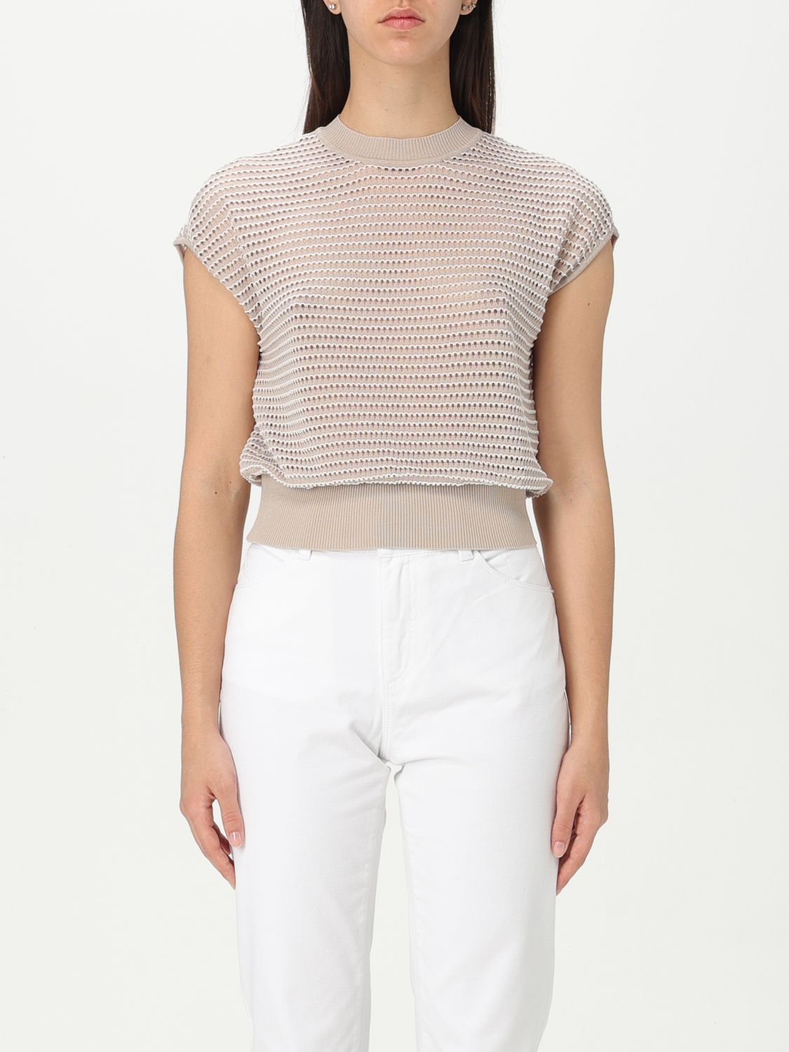EMPORIO ARMANI SWEATER EMPORIO ARMANI WOMAN COLOR BEIGE G77906022