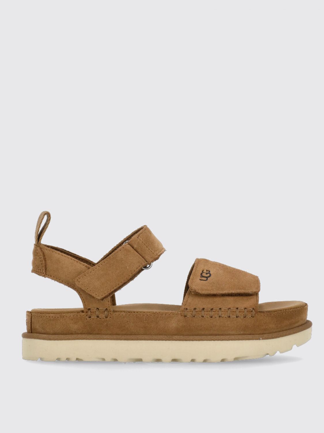 Shop Ugg Flat Sandals Woman Color Brown