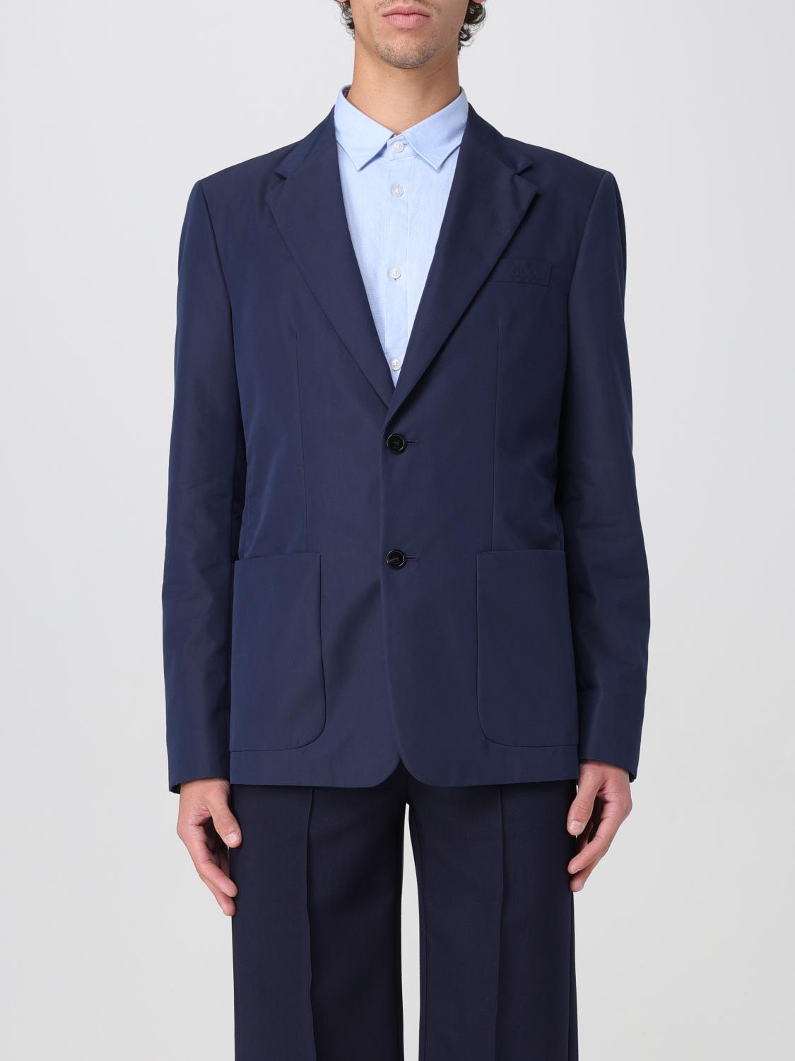 GUCCI Blazer monopetto in misto cotone