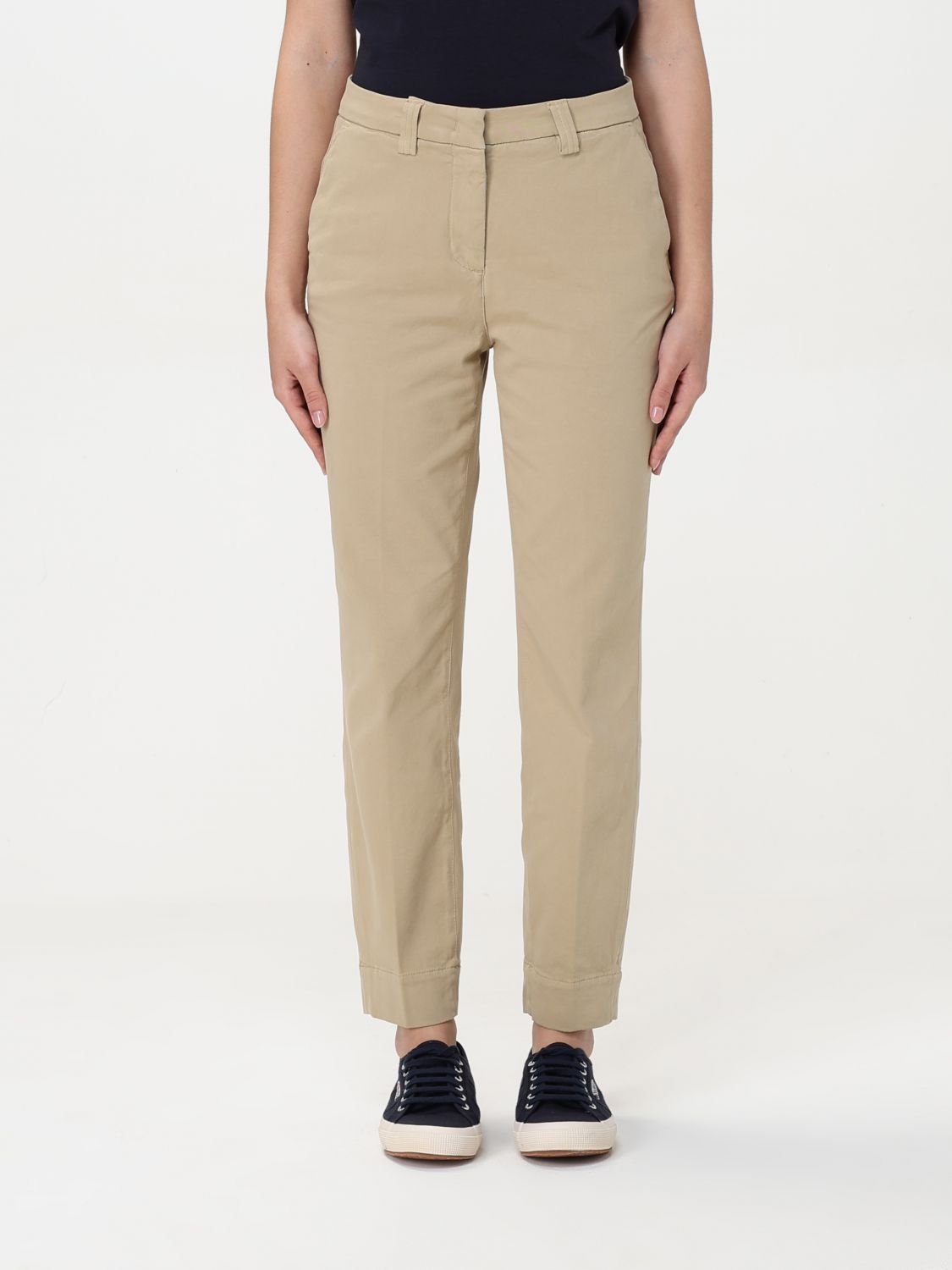 Shop Peuterey Pants Woman Color Camel
