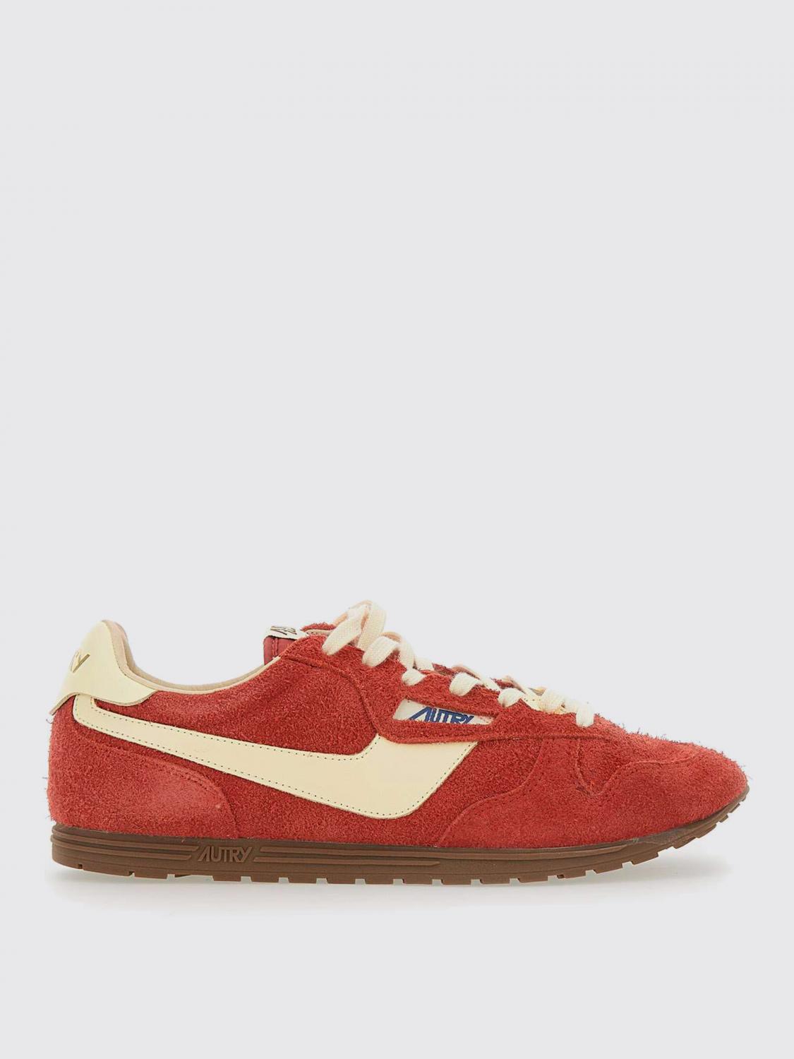 Autry Red Suede Windspin Sneakers In Red