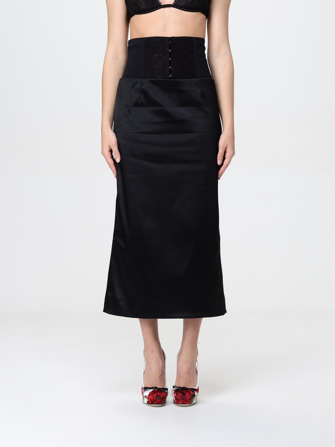 Dolce & Gabbana Synthetic Fibers Skirt In Schwarz