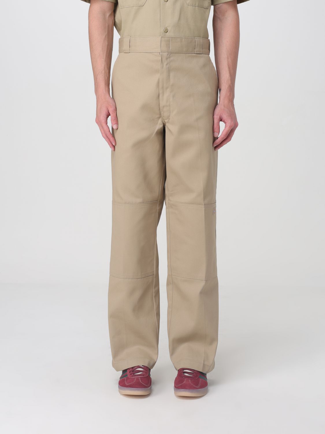 Dickies Man Pants Khaki Size 29w-30l Polyester, Cotton In Kaki