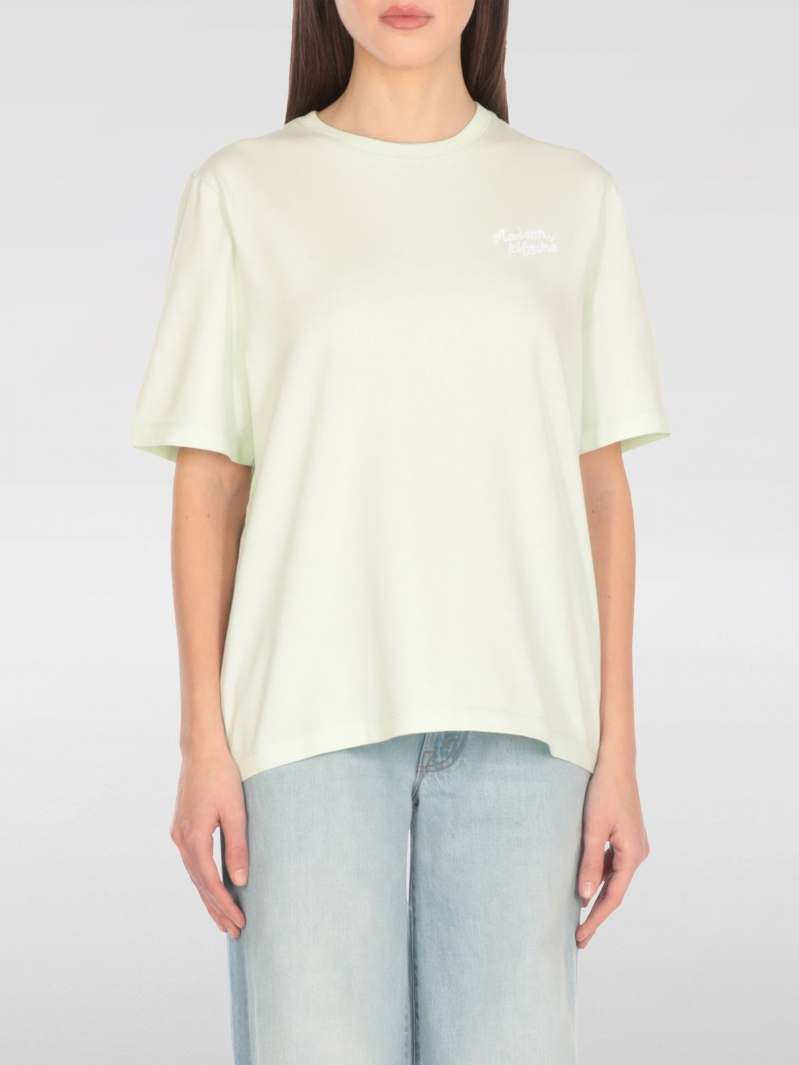 MAISON KITSUNÉ T-SHIRT MAISON KITSUNÉ WOMAN COLOR GREEN G78108012