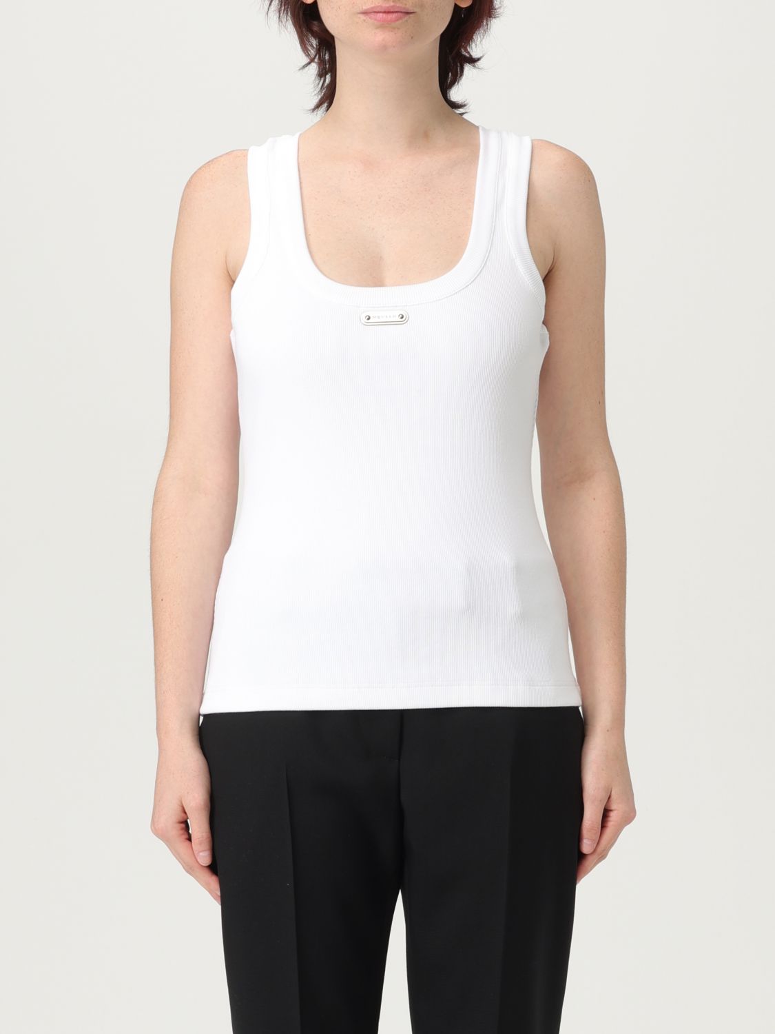 Alexander Mcqueen Mcqueen Placket Tank Top In White