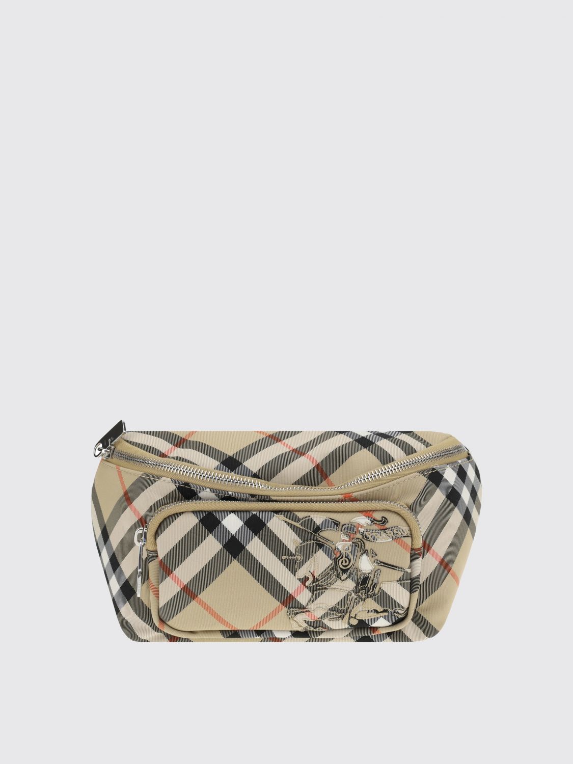 Burberry Men Check Archive Fanny Pack In Beige