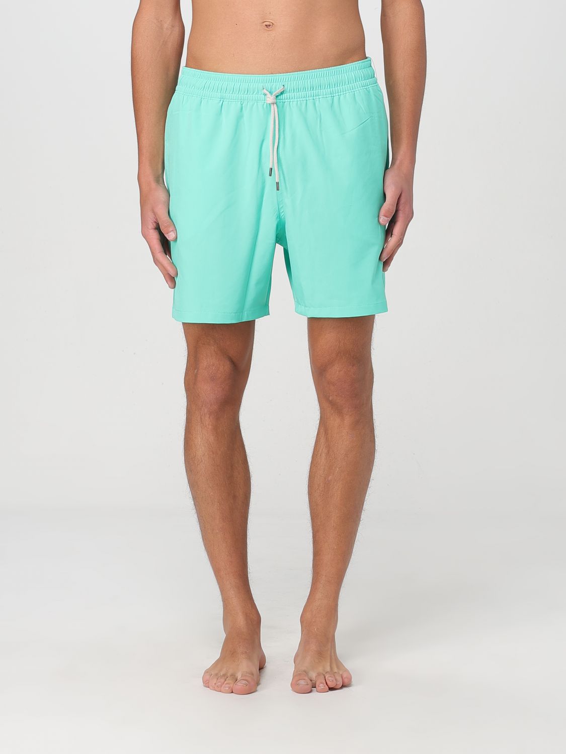 Polo Ralph Lauren Mens Two-slip-pockets Drawstring Swim Shorts Sunset Green Xxl In Grass Green