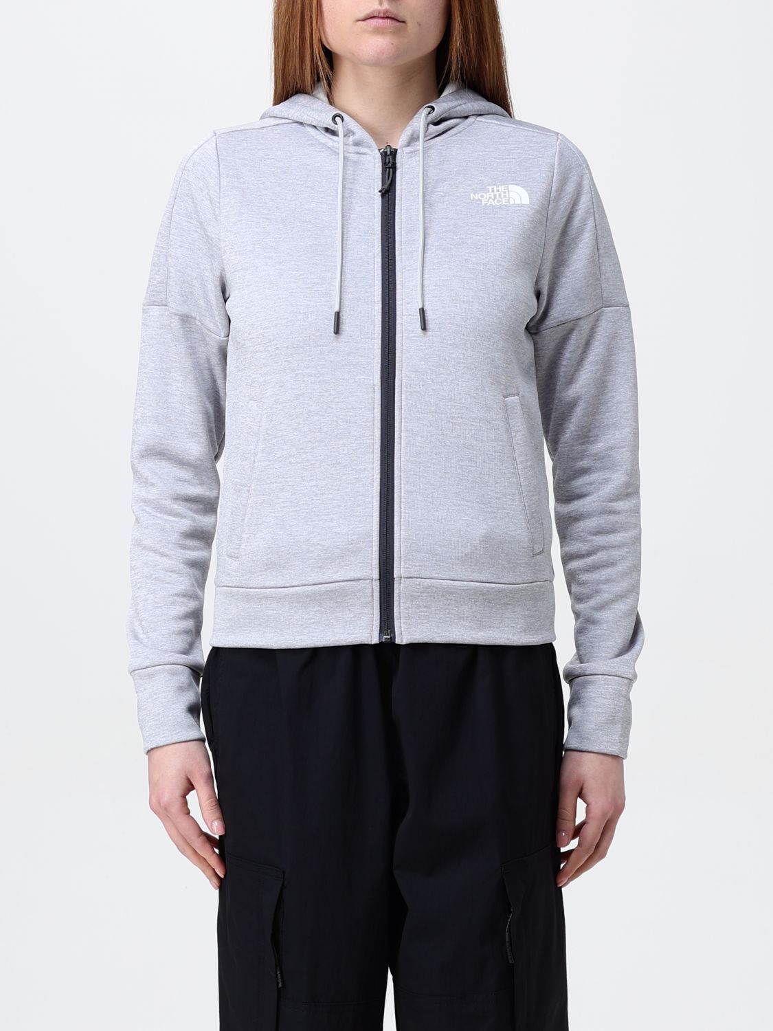 Shop The North Face Sweatshirt Woman Color Grey In Grau