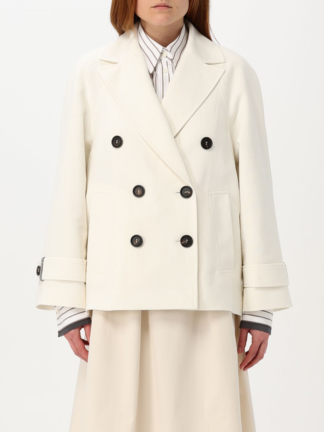 Brunello Cucinelli Blazer Woman Color Cream In Cream