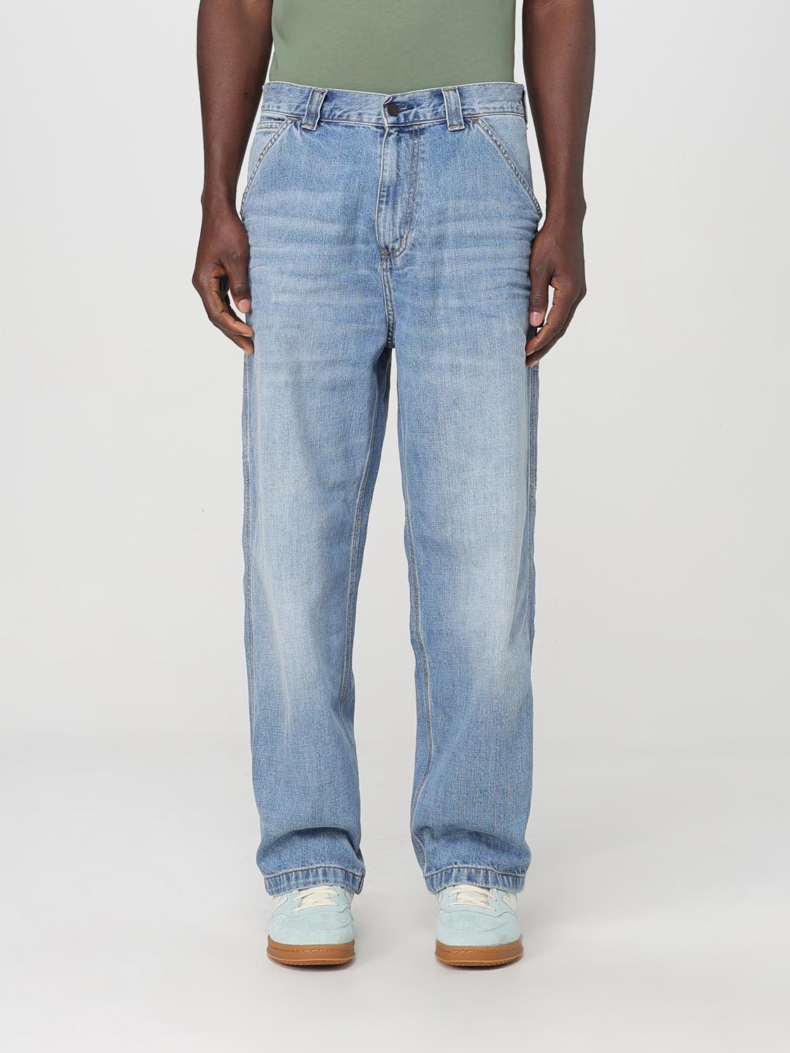 Carhartt Jeans Wip Men Color Stone Washed In Blue