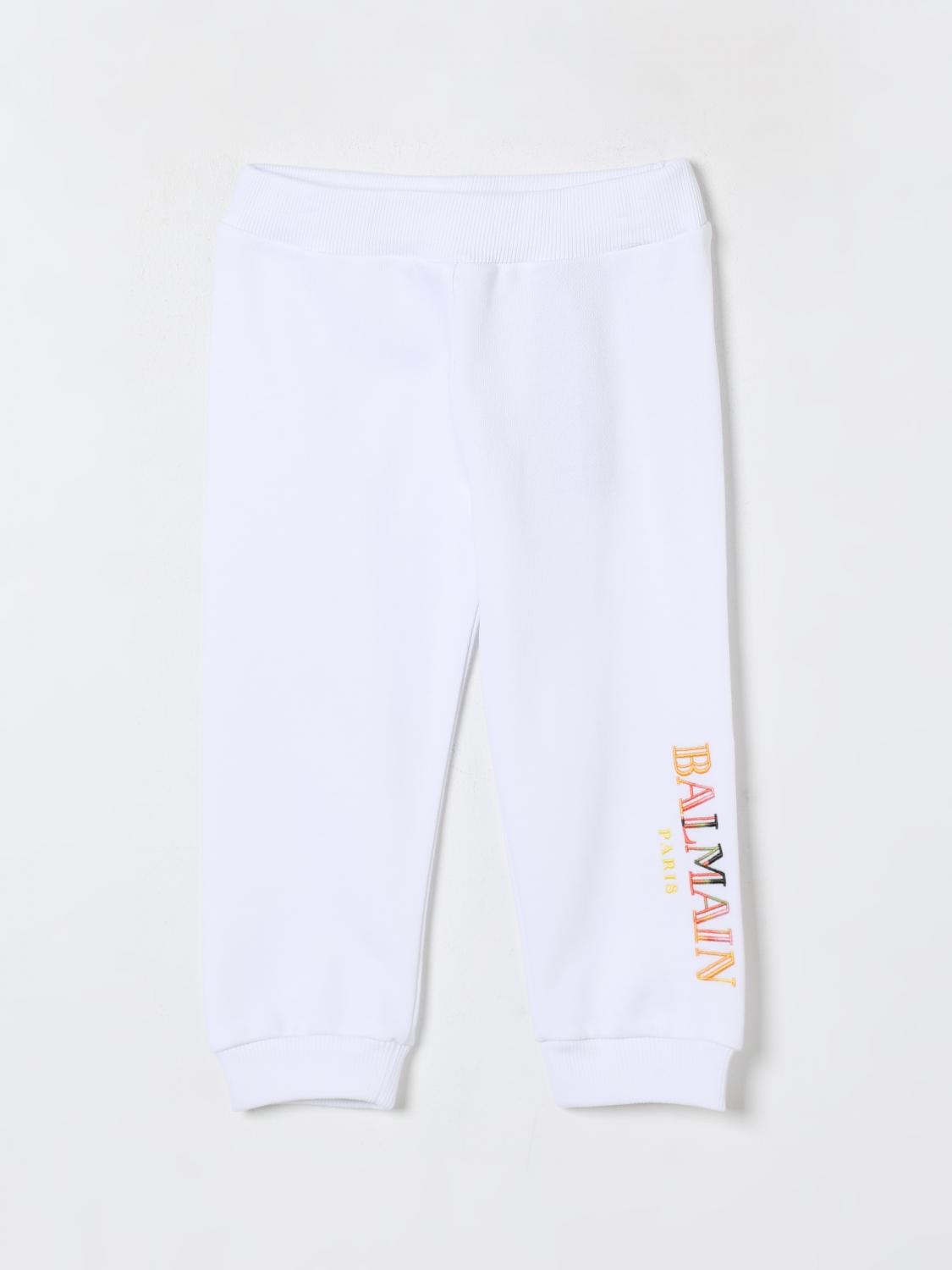 Balmain Logo-embroidered Track Pants In White