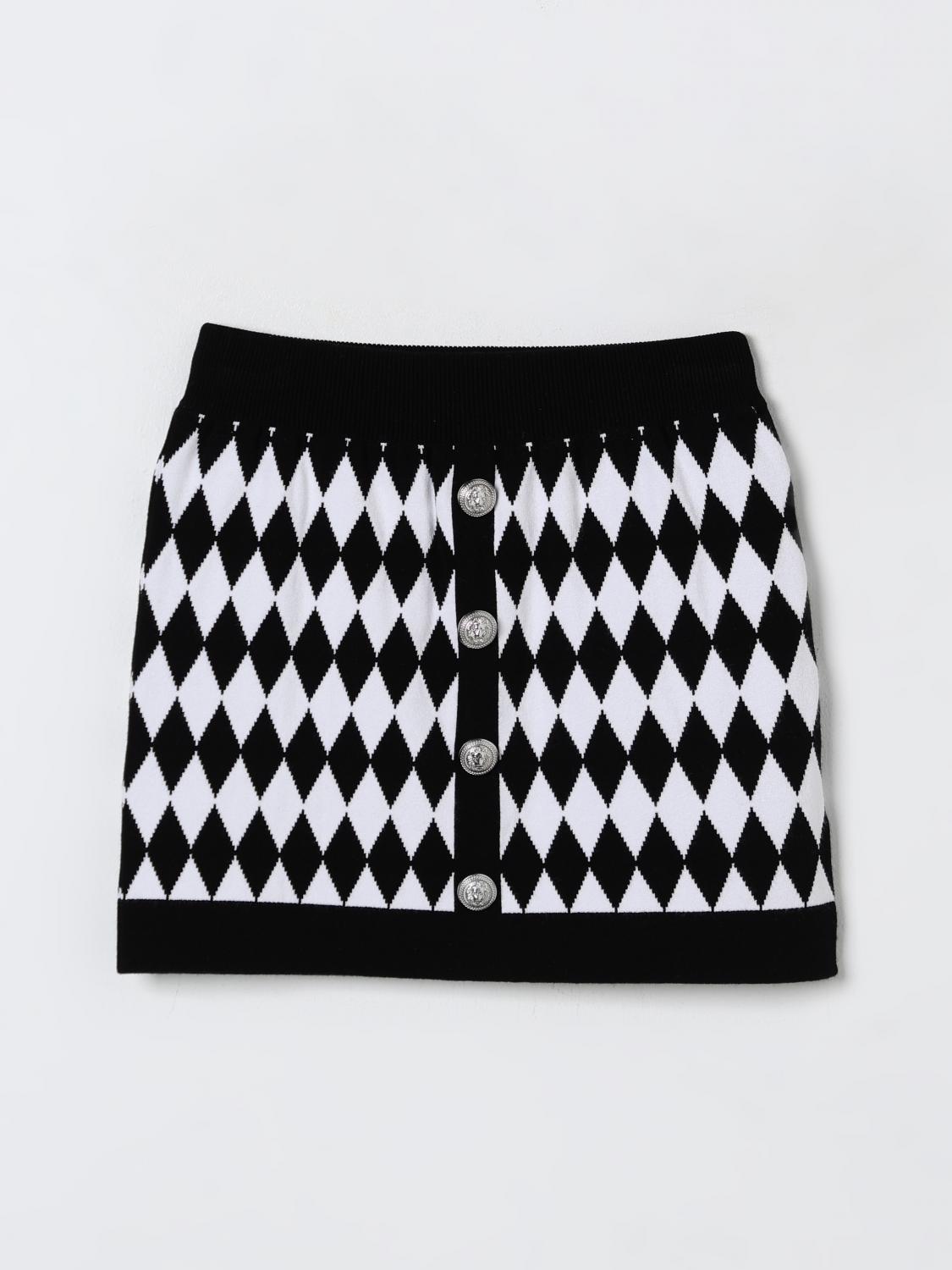 Balmain Skirt Kids Color Black In Black