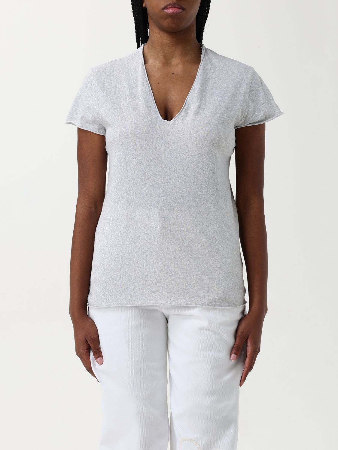 Shop Zadig & Voltaire T-shirt  Woman Color Grey In Grau