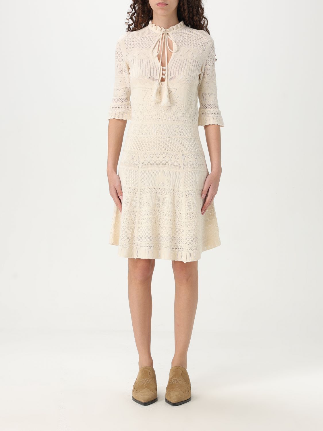 Shop Zadig & Voltaire Dress  Woman Color White In Weiss