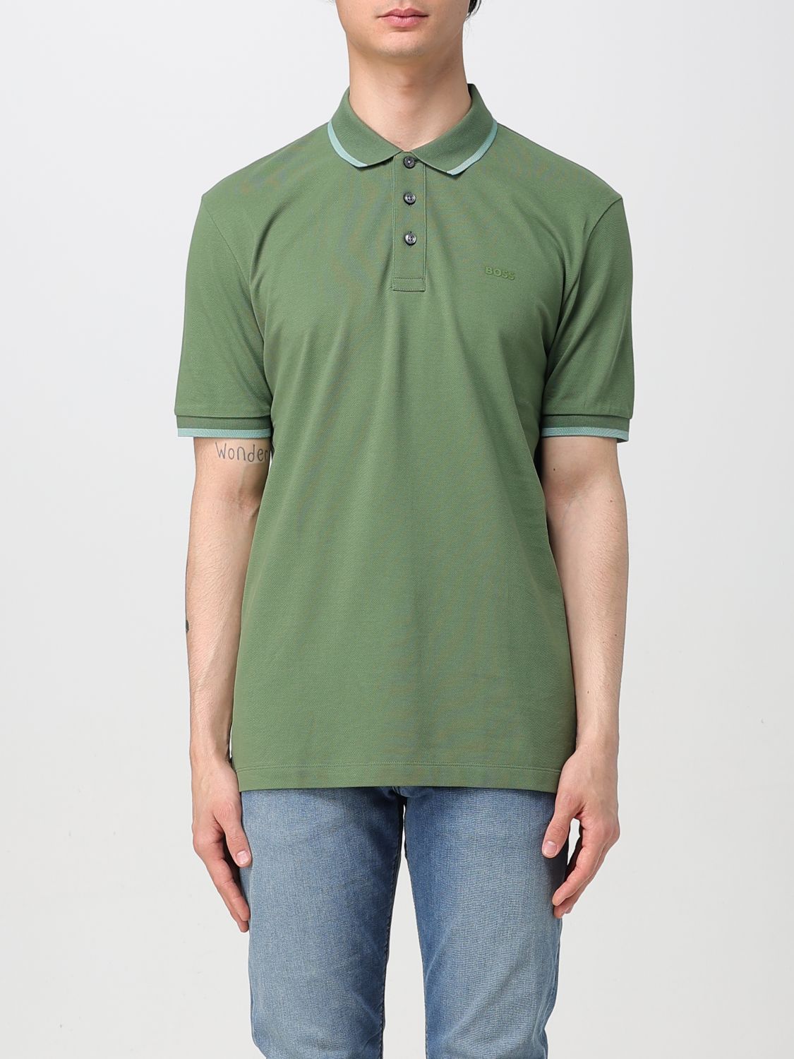 Hugo Boss Polo Shirt Boss Men Color Green In Green